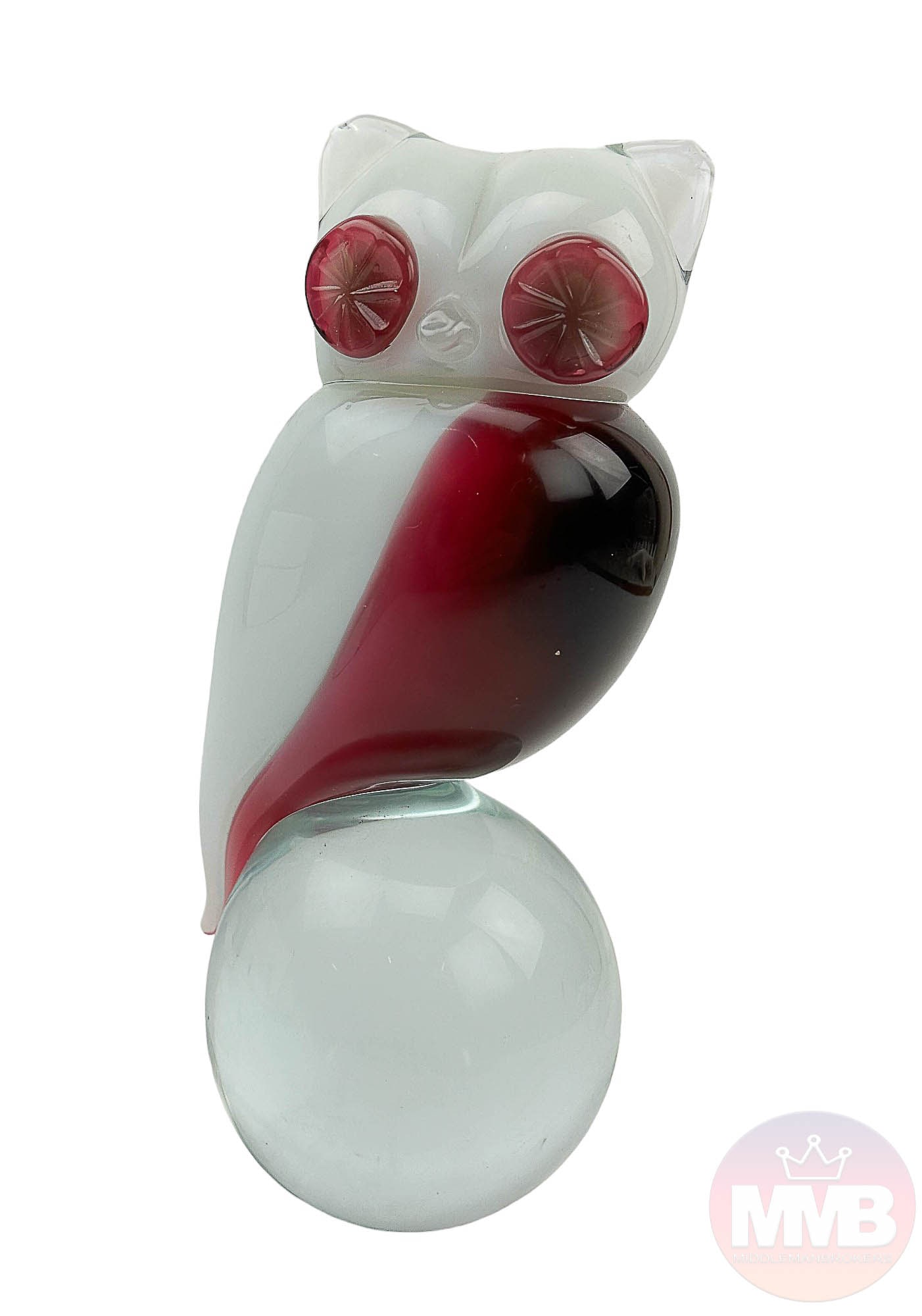 Renato Anatra Italian Studio Glass Owl Sculpture (1 of 4)