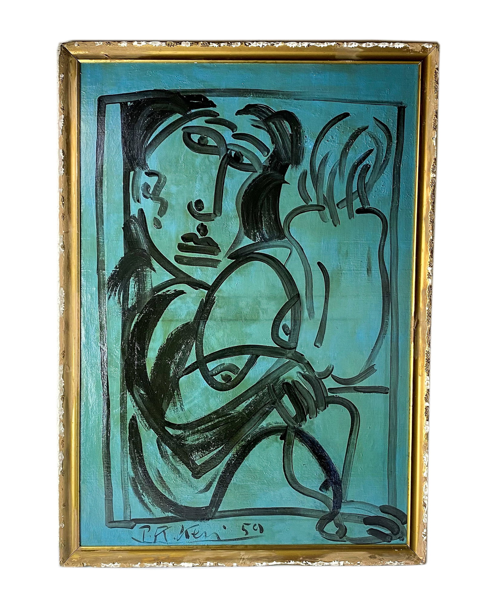 Peter Keil (German b.1942) Sitting Girls Painting (1 of 6)