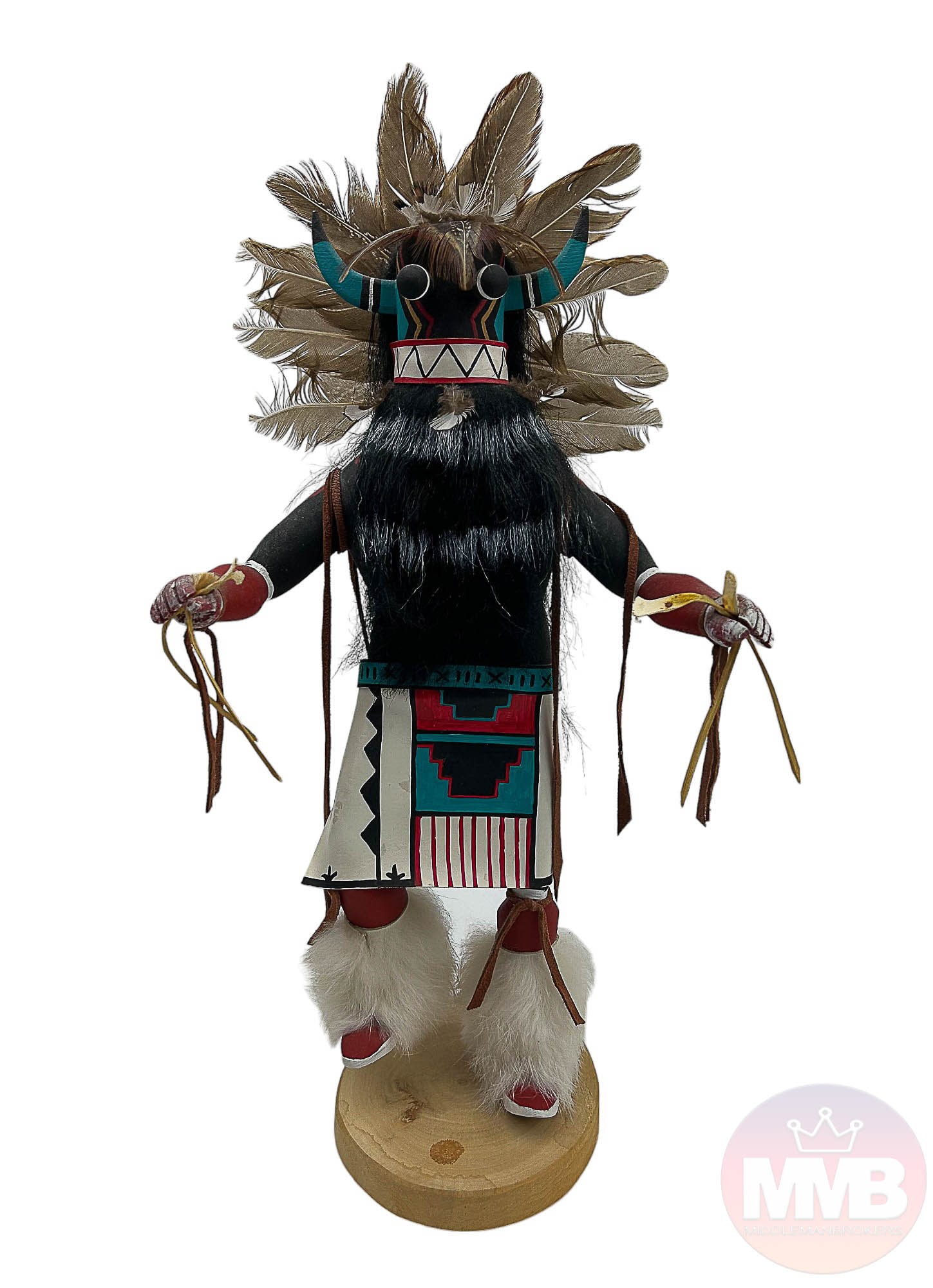 Native American Indian Wooden Kachina Doll SIGNED (1 of 6)