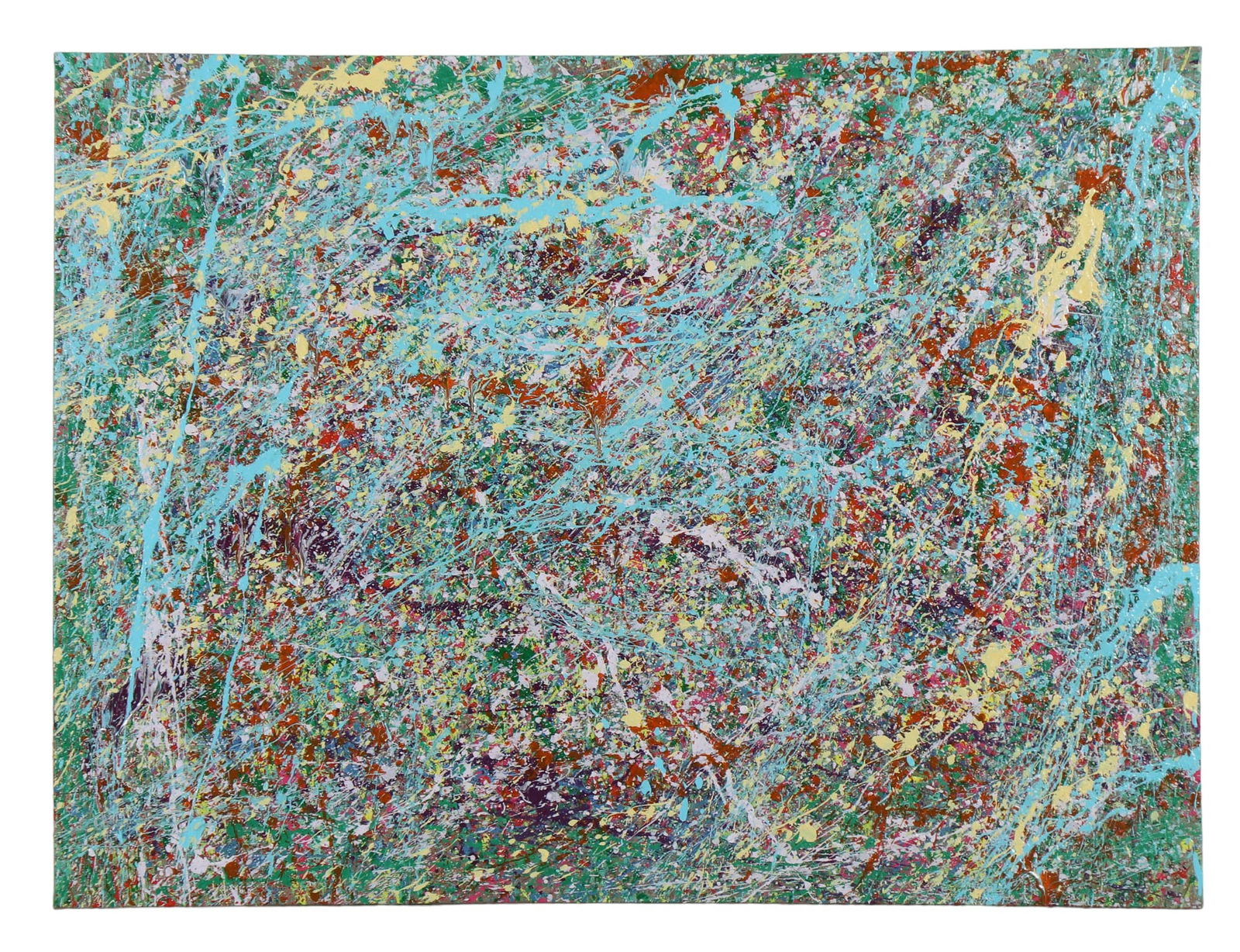Modern Pollock Style Abstract Splatter Painting (1 of 4)