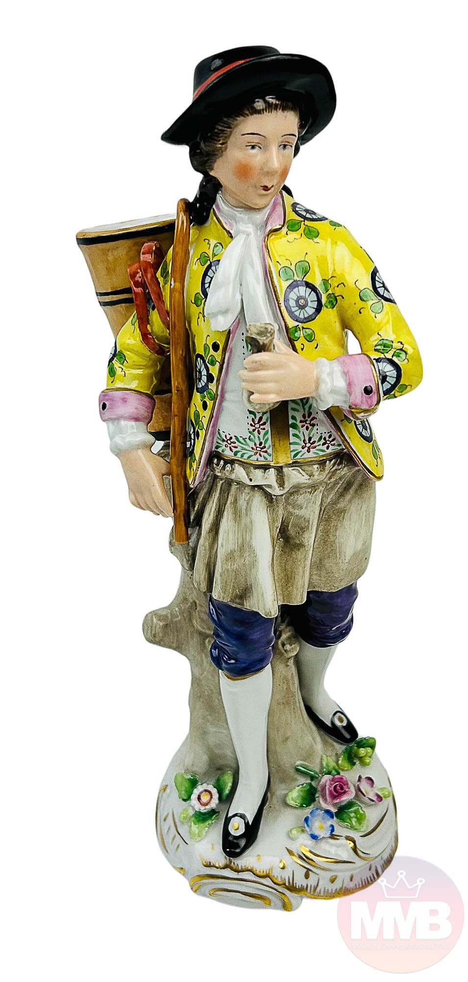 Antique Sitzendorf Porcelain Figural Bud Vase 10" (1 of 4)