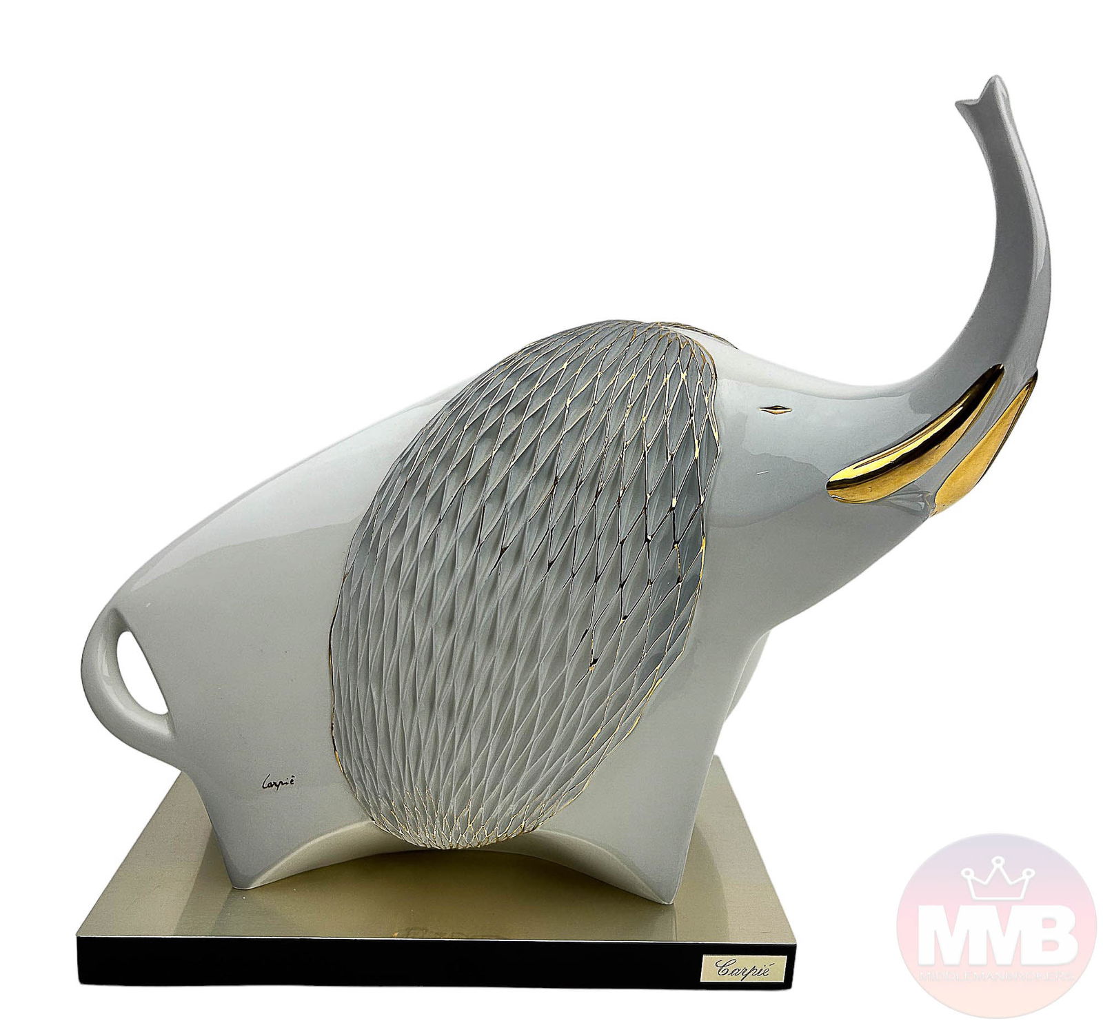 Pier Carpie Ceramic Modernist Elephant Sculpture (1 of 5)