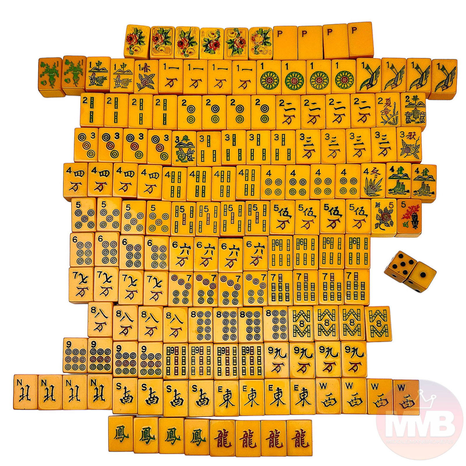 Mahjong 156 Bakelite Yellow Butterscotch Game Tile (1 of 7)