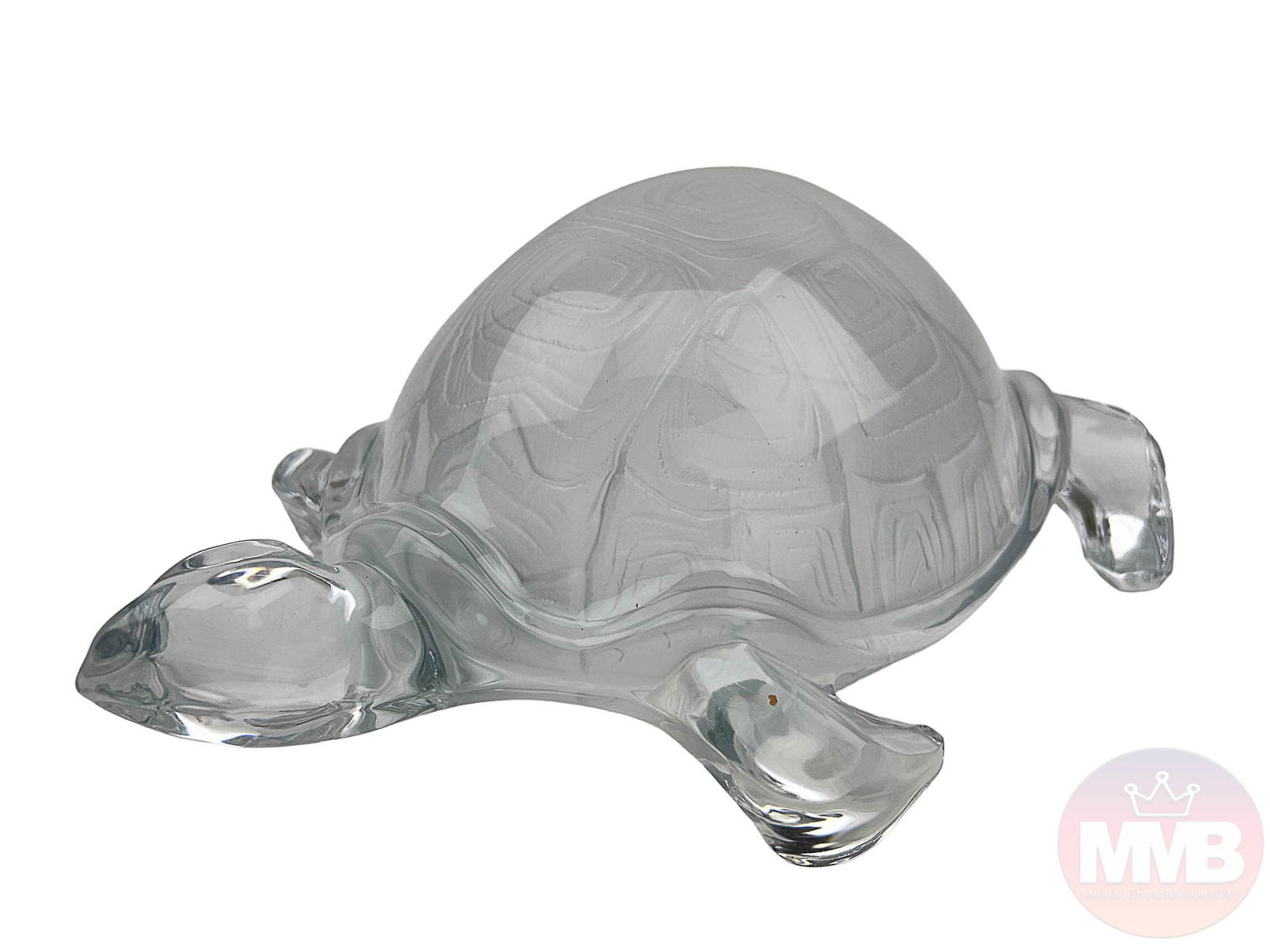 Daum French Crystal Life Size Turtle Sculpture 12" (1 of 7)