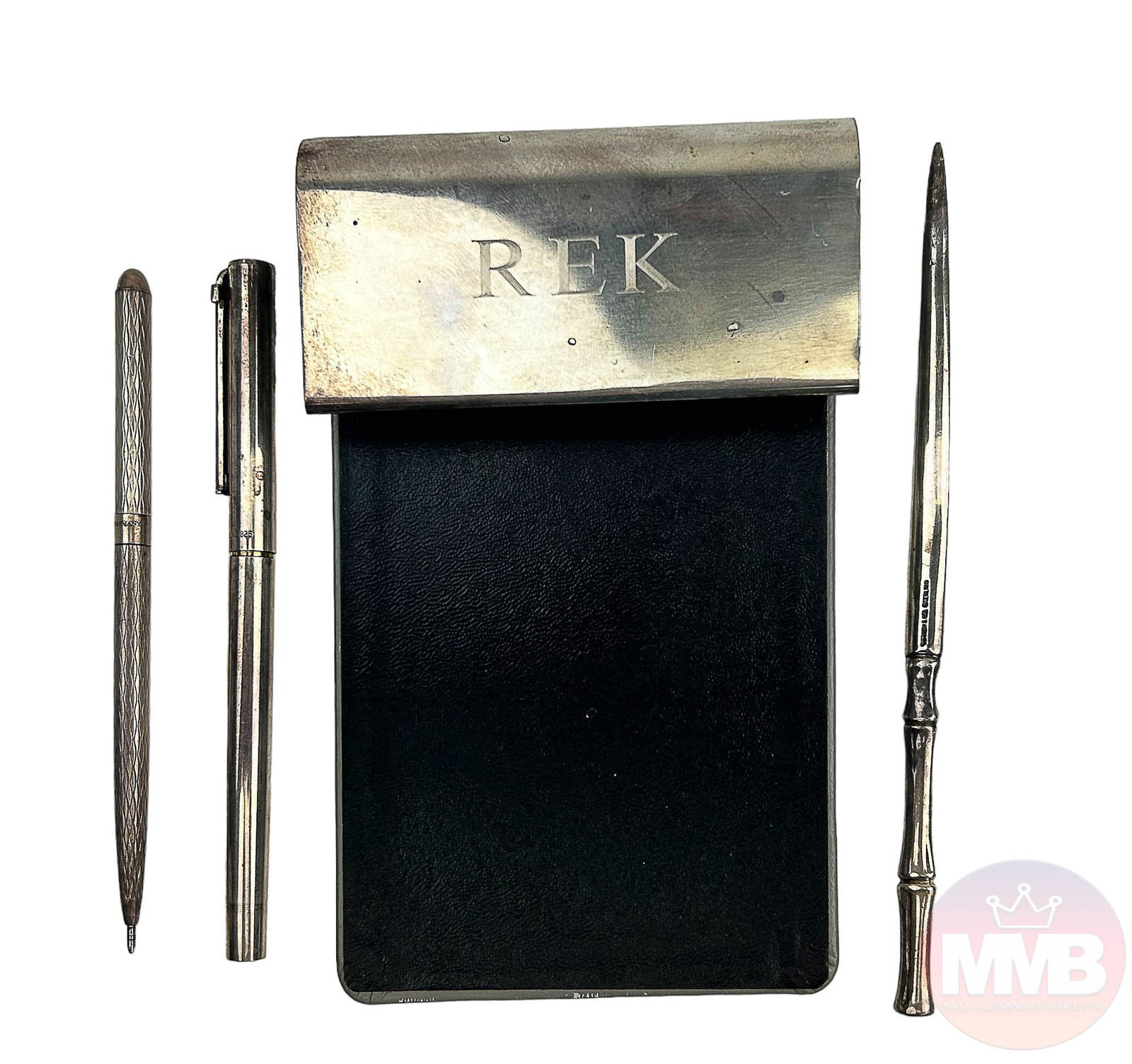 Tiffany Sterling Note Pad Holder Pen Letter Opener (1 of 7)