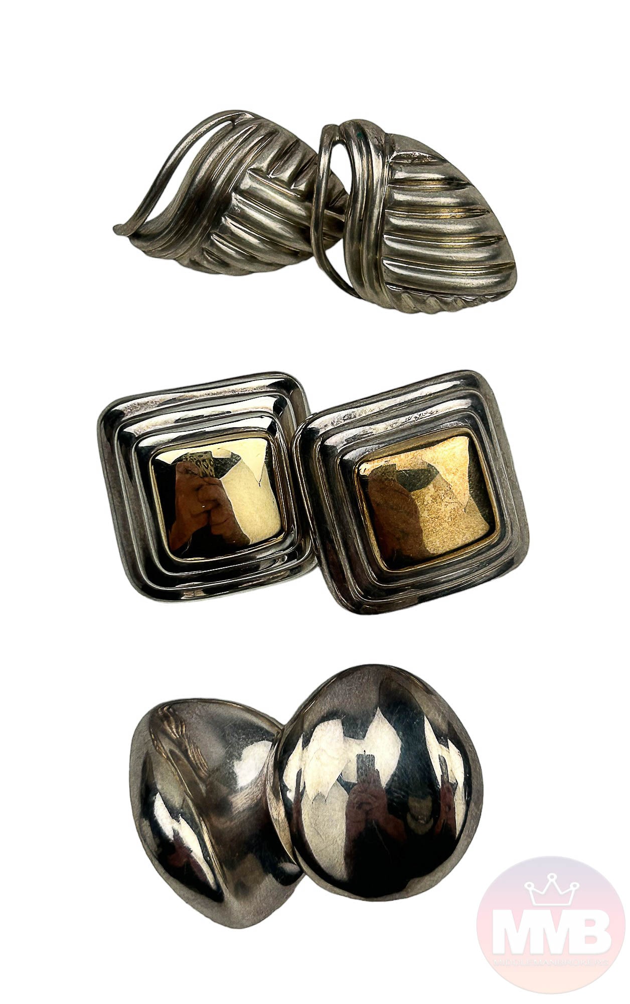 Bayanihan Sterling Silver 925 14K Gold Earring LOT (1 of 8)