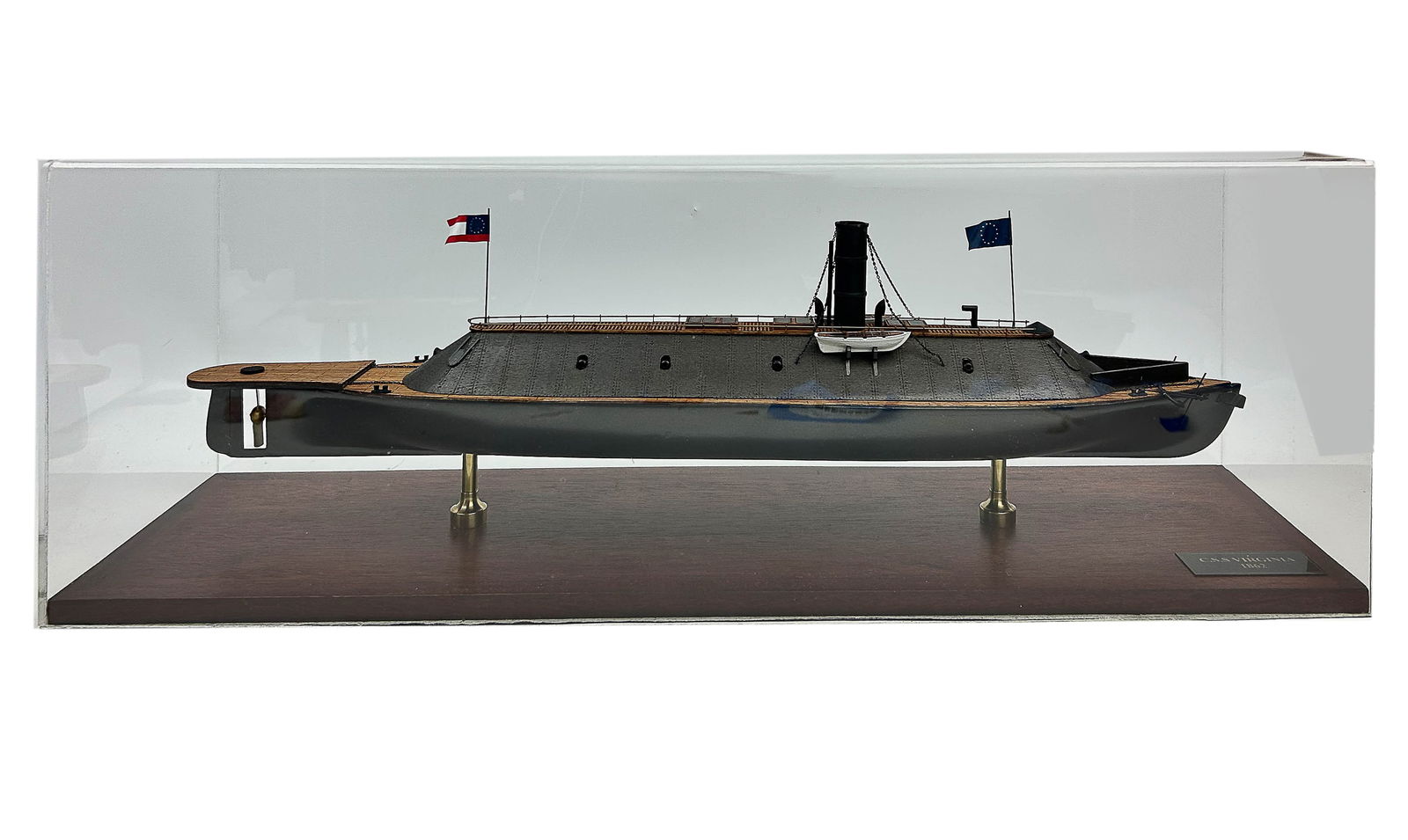 CSS Virginia 1862 Replica Model Ship Lucite Case (1 of 7)