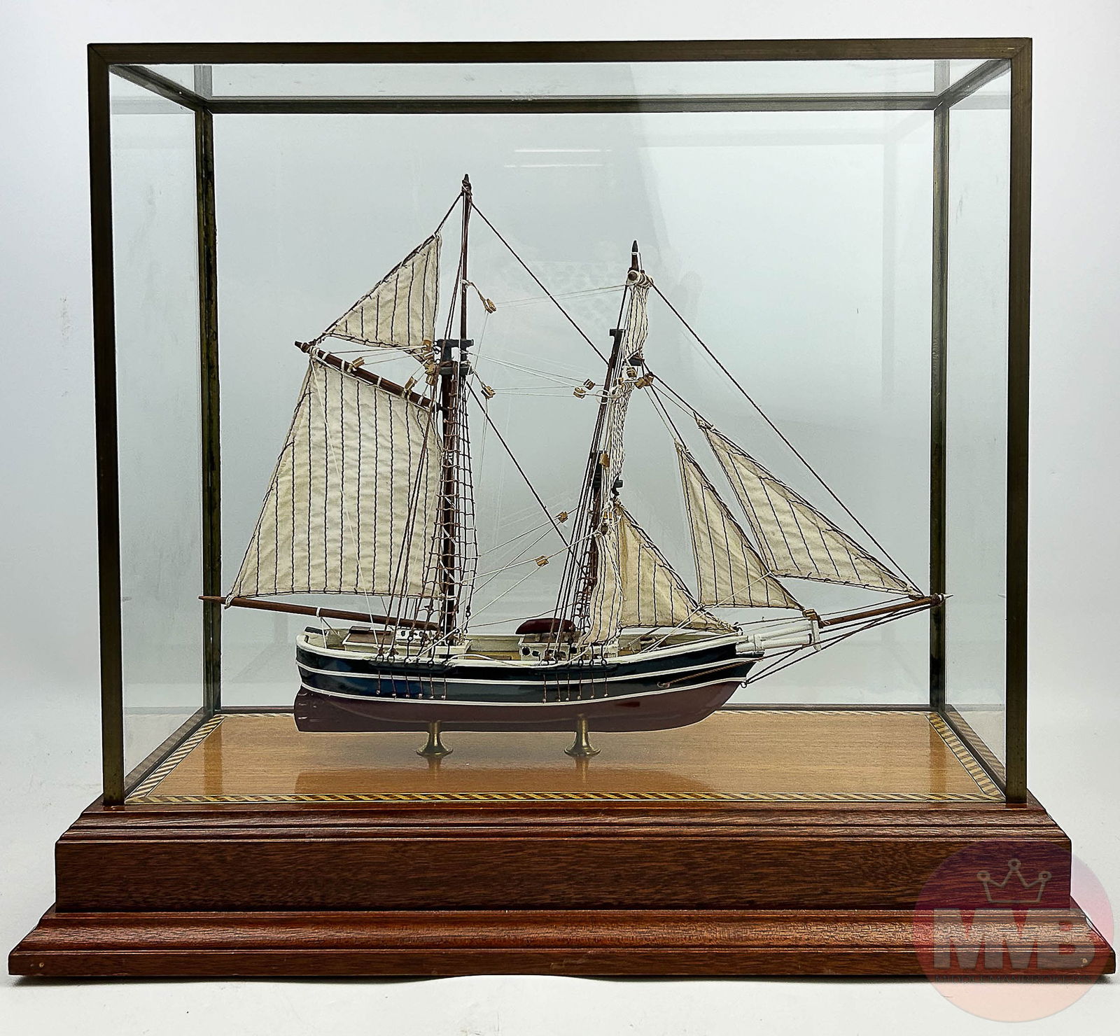 1854 American Brigantine Newsboy Sail Ship Model (1 of 8)