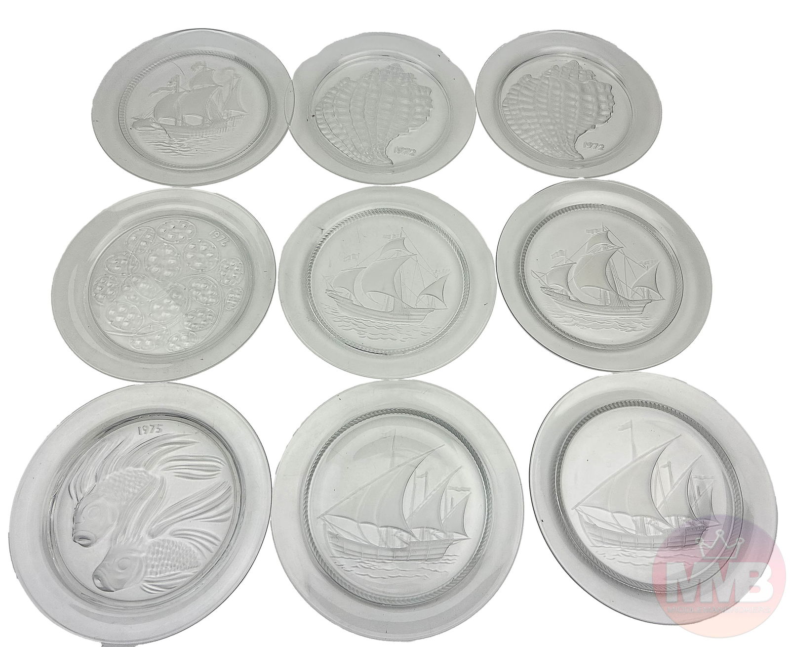 Lalique Crystal Annual Plates ESTATE COLLECTION 9p (1 of 5)