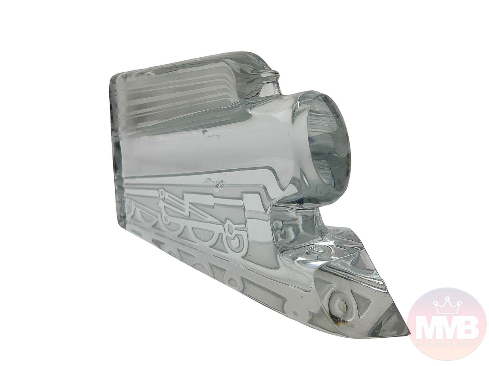 Daum Crystal Pacific Steam Engine Glass Sculpture (1 of 7)