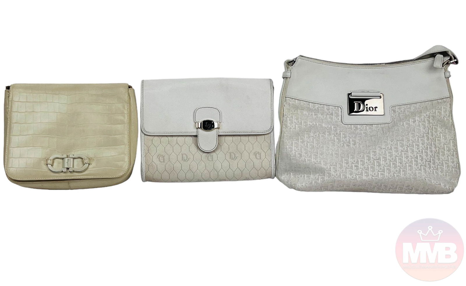 Ferragamo & Christian Dior Designer Purse Bag 3pc (1 of 17)