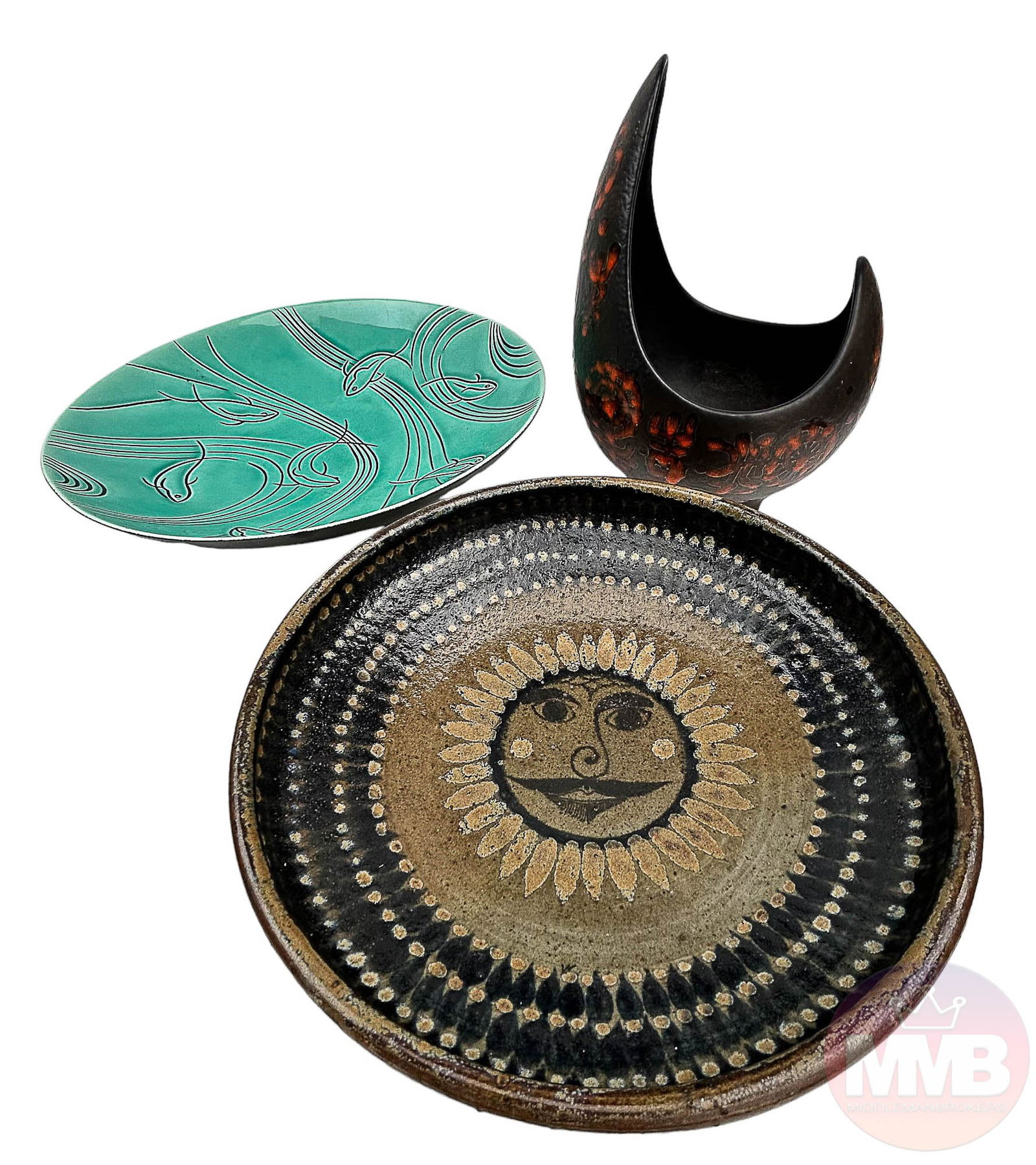 Studio Crafted Ceramic Pottery Stoneware Bowl 3pc (1 of 11)