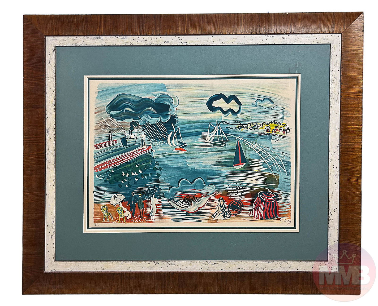 Harbour Seascape Color Lithograph after Raoul Dufy (1 of 7)