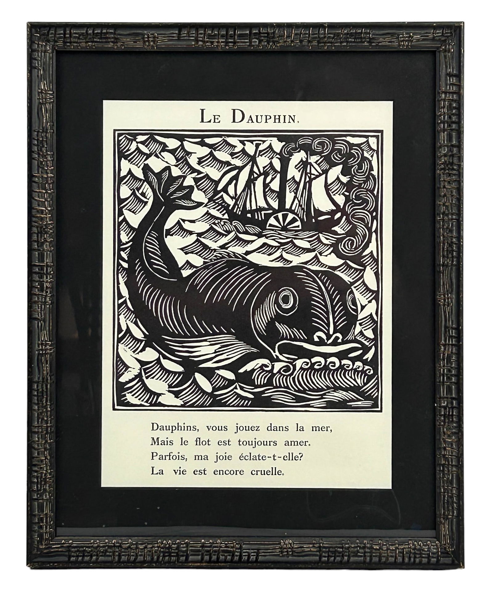 Raoul Dufy Le Dauphin Wood Block Print on Paper (1 of 3)