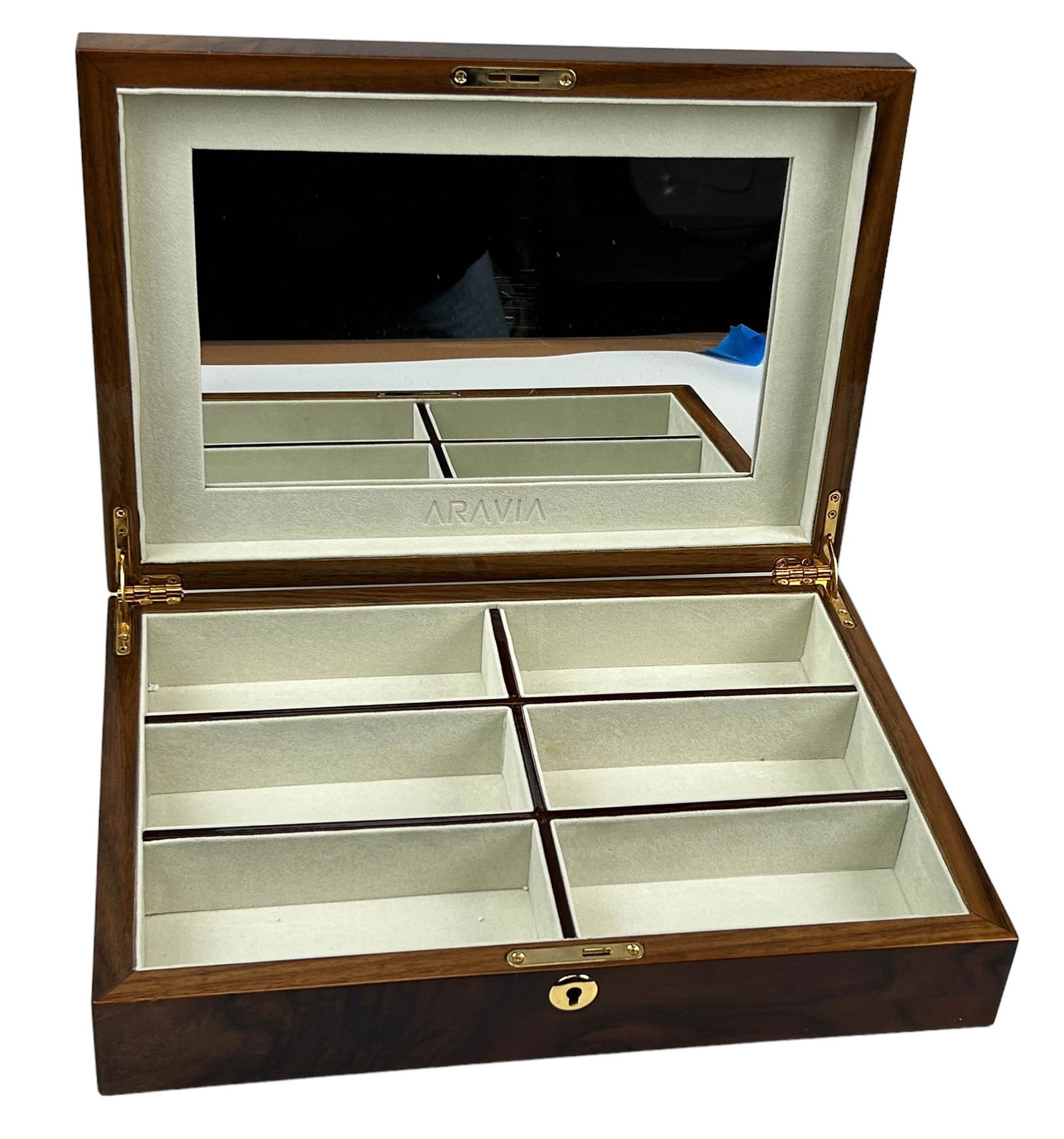 Aravia Lacquered Veneer Jewelry Trinket Wood Box (1 of 3)