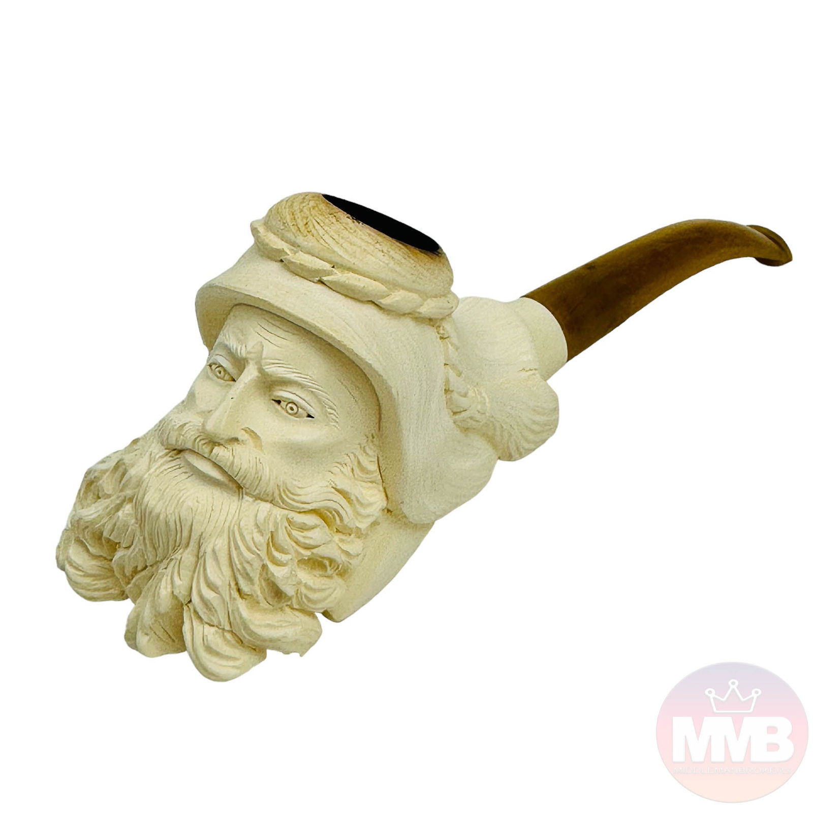 CEM Meerschaum Sultan Head Smoking Pipe Black Case (1 of 4)