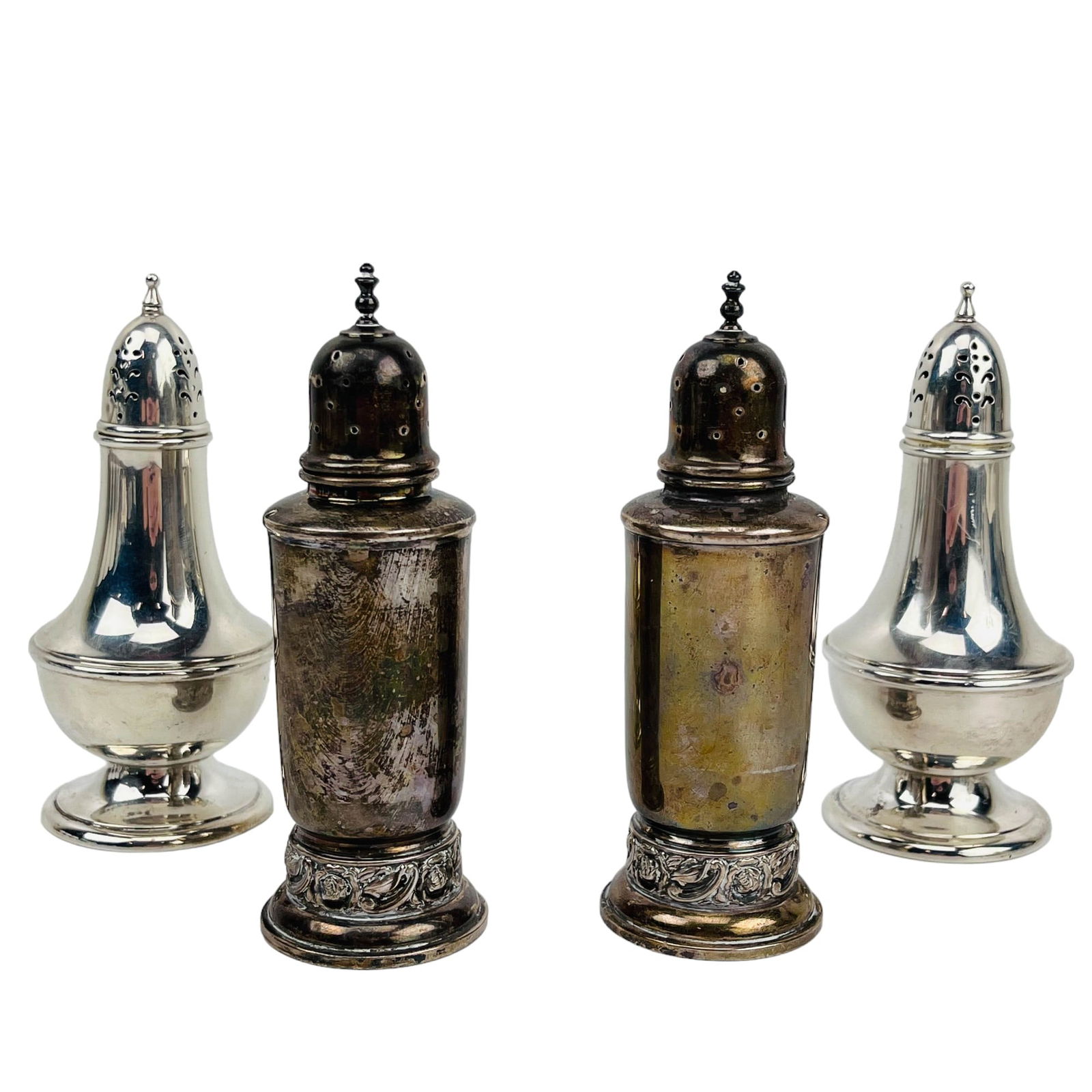 Wallace & Heirloom Sterling Salt Pepper Shaker 4pc (1 of 5)