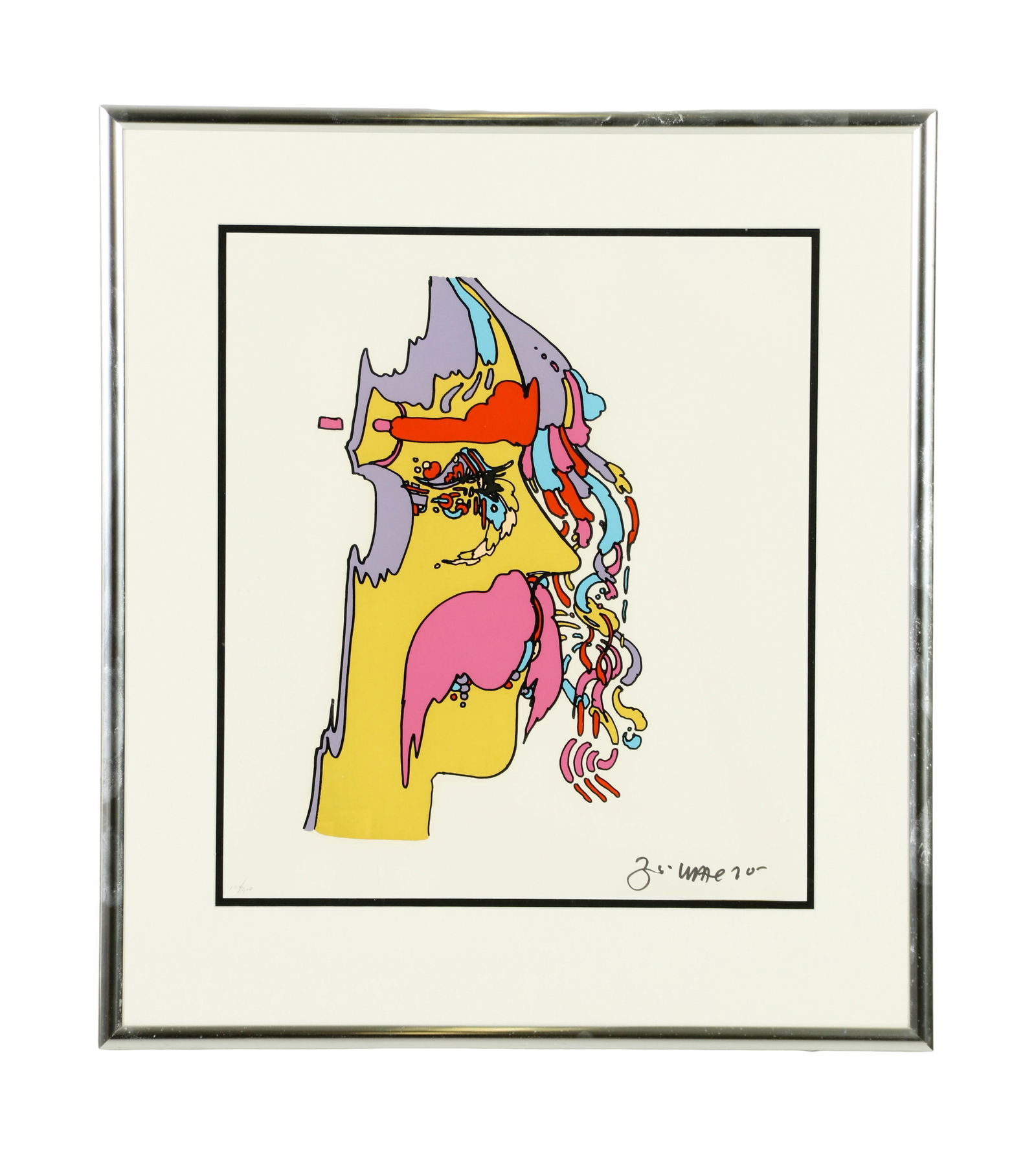 Peter Max b1937 Pop Art Self Portrait Litho SIGNED (1 of 5)