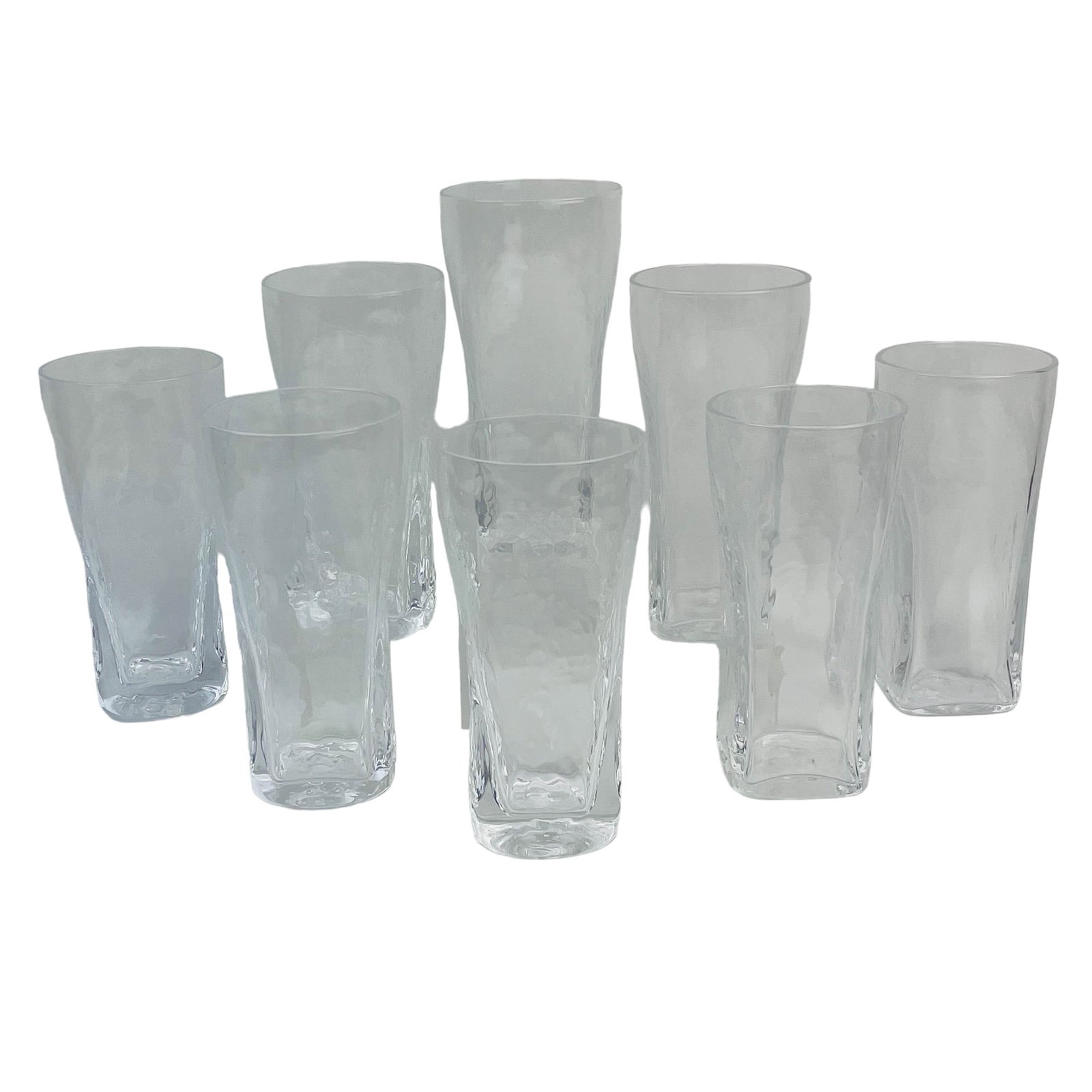 Simon Pearce Woodbury Blown Glass Tumblers 8pc LOT (1 of 5)