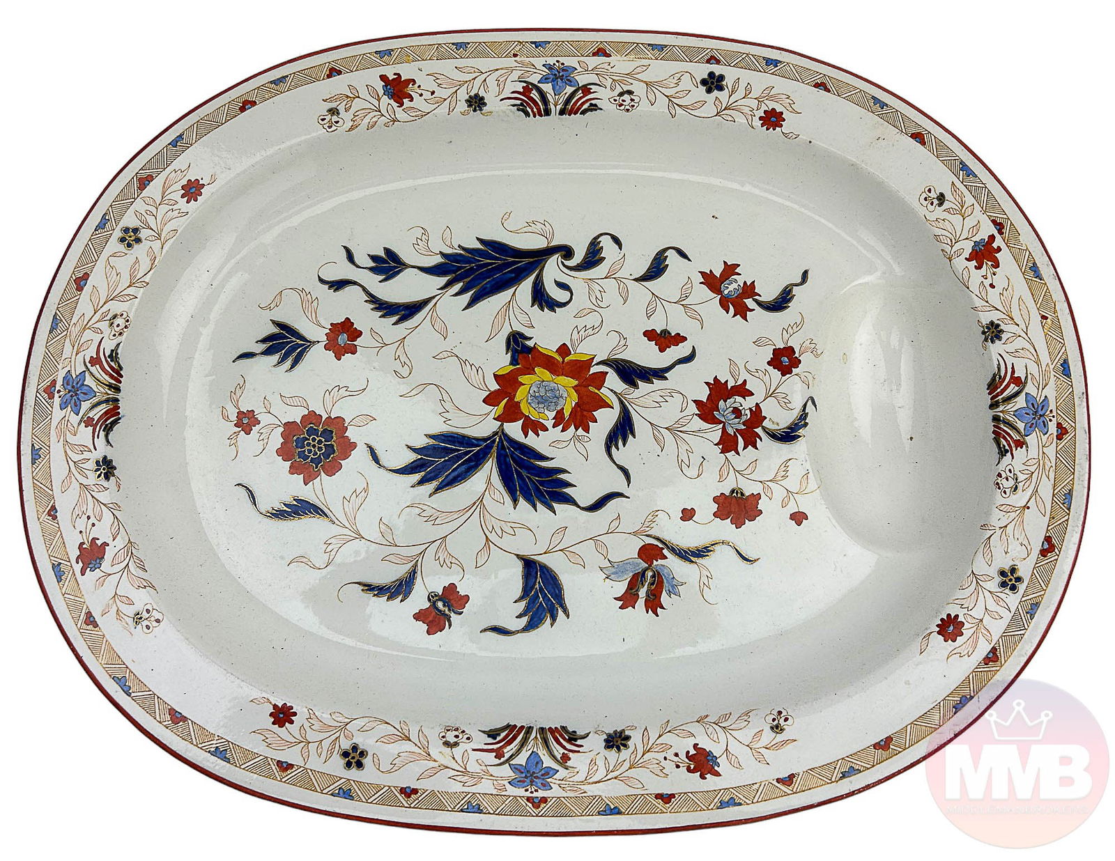Wedgwood Japan Pattern English Meat Platter ca1880 (1 of 5)