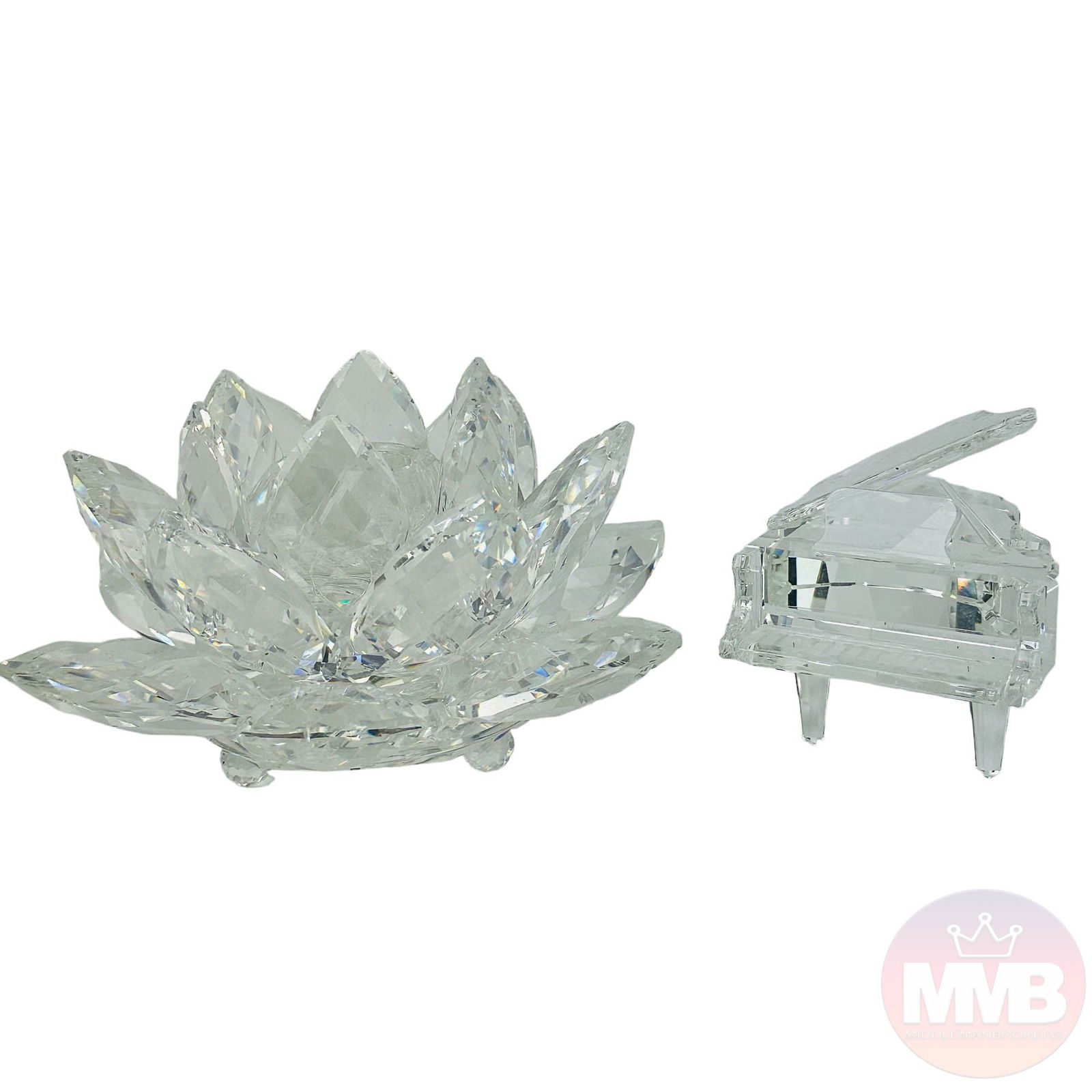 Swarovski Lily Candleholder & Piano Glass Figurine (1 of 5)