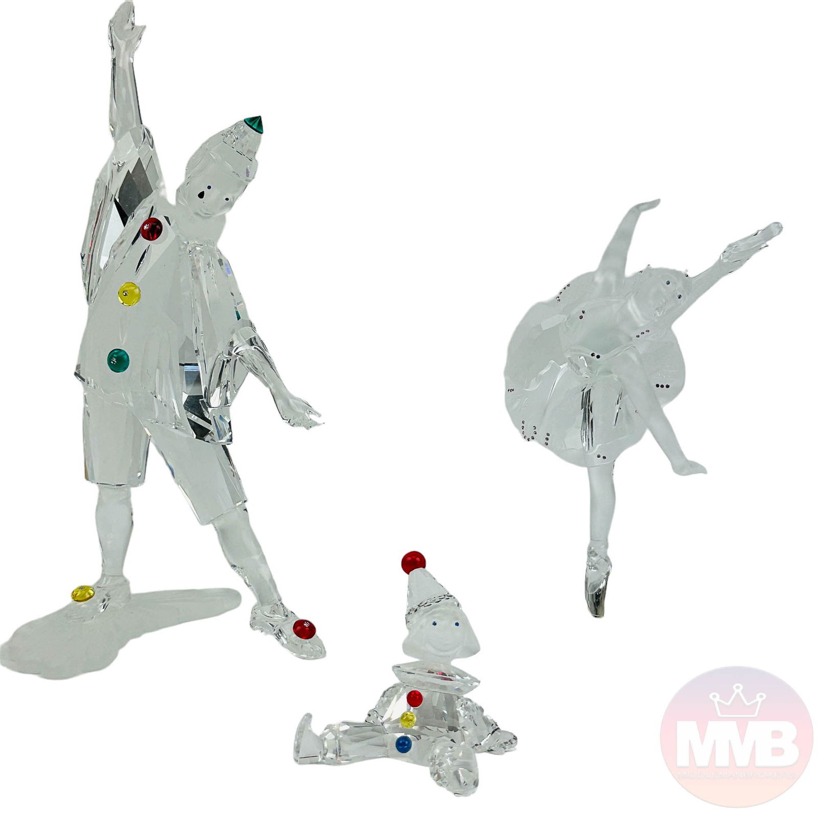 Swarovski Pierrot Ballerina Puppet Glass Figurines (1 of 6)