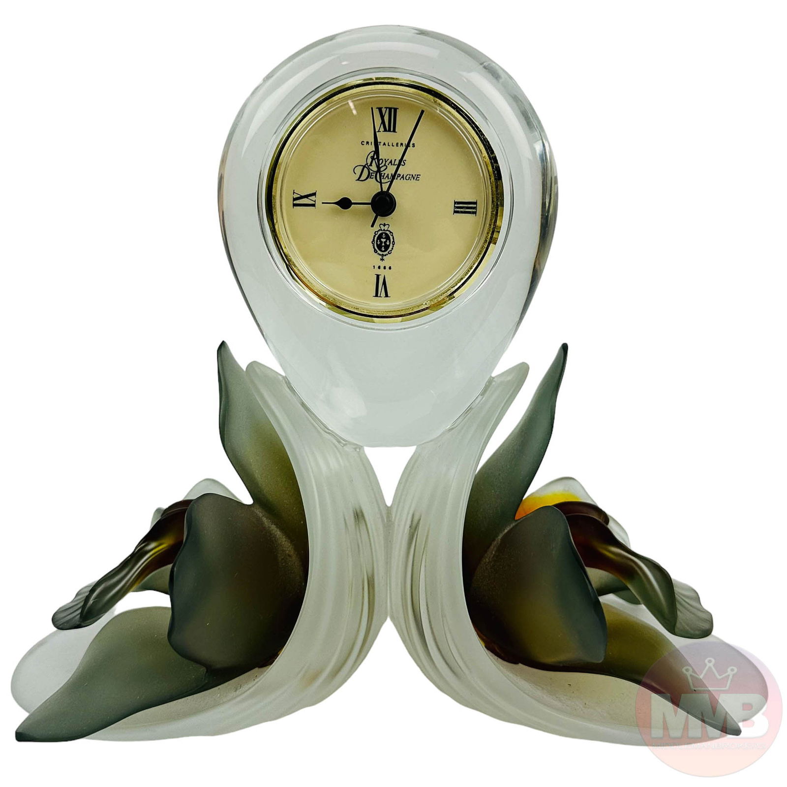 Royales De Champagne Orchid Flower Mantle Clock (1 of 4)