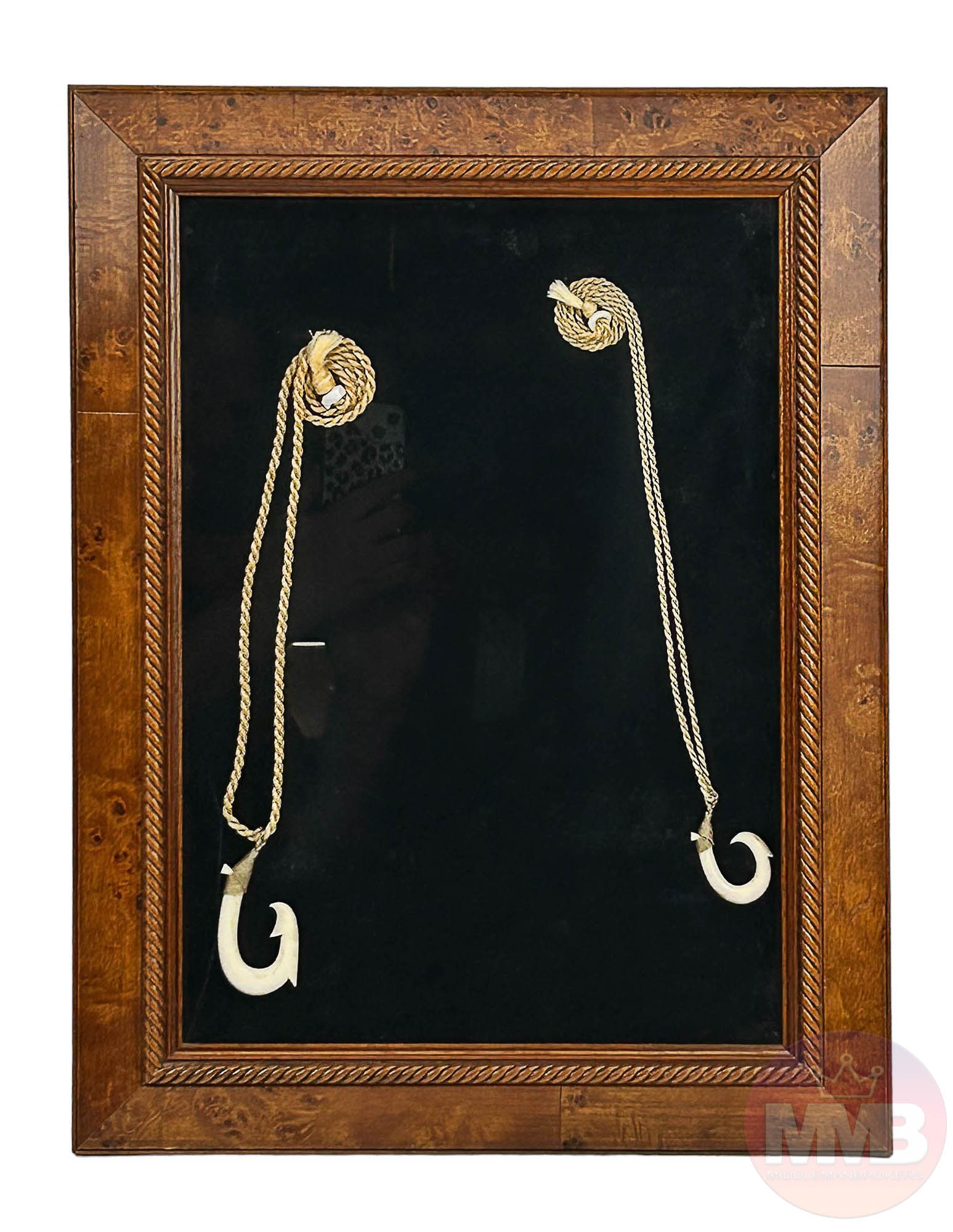 20C Indigenous Hawaiian Framed Fishing Fish Hooks (1 of 4)