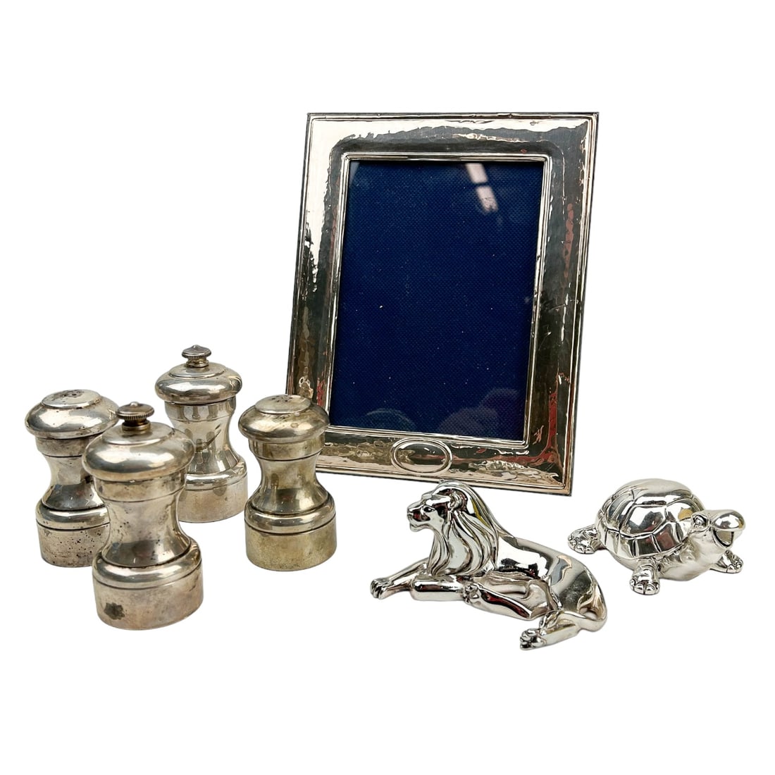 Sterling Salt Pepper Shaker Figurine Frame 7pc LOT (1 of 10)