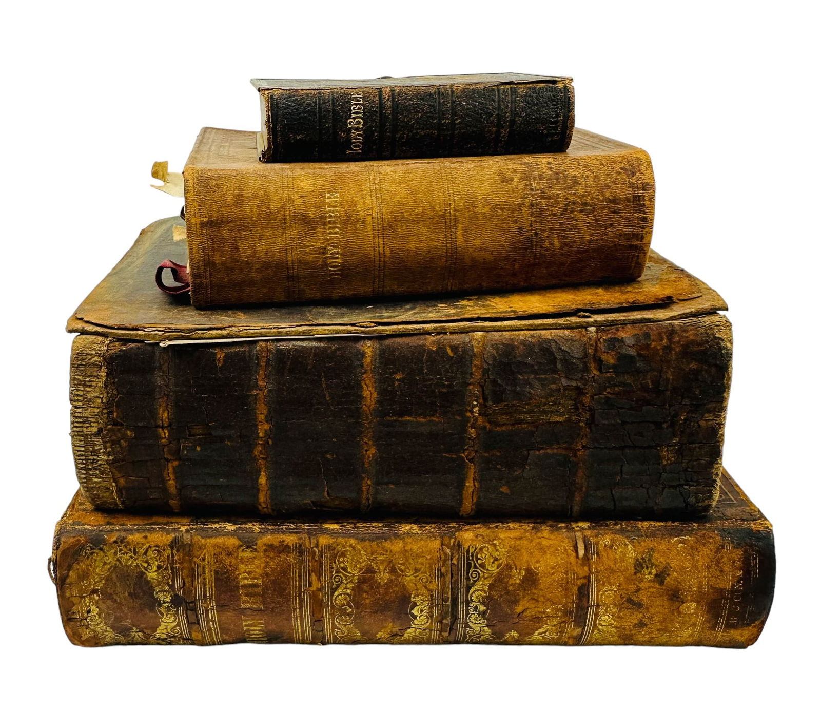 The Holy Bible Old & New Testament ESTATE LOT of 4 (1 of 5)