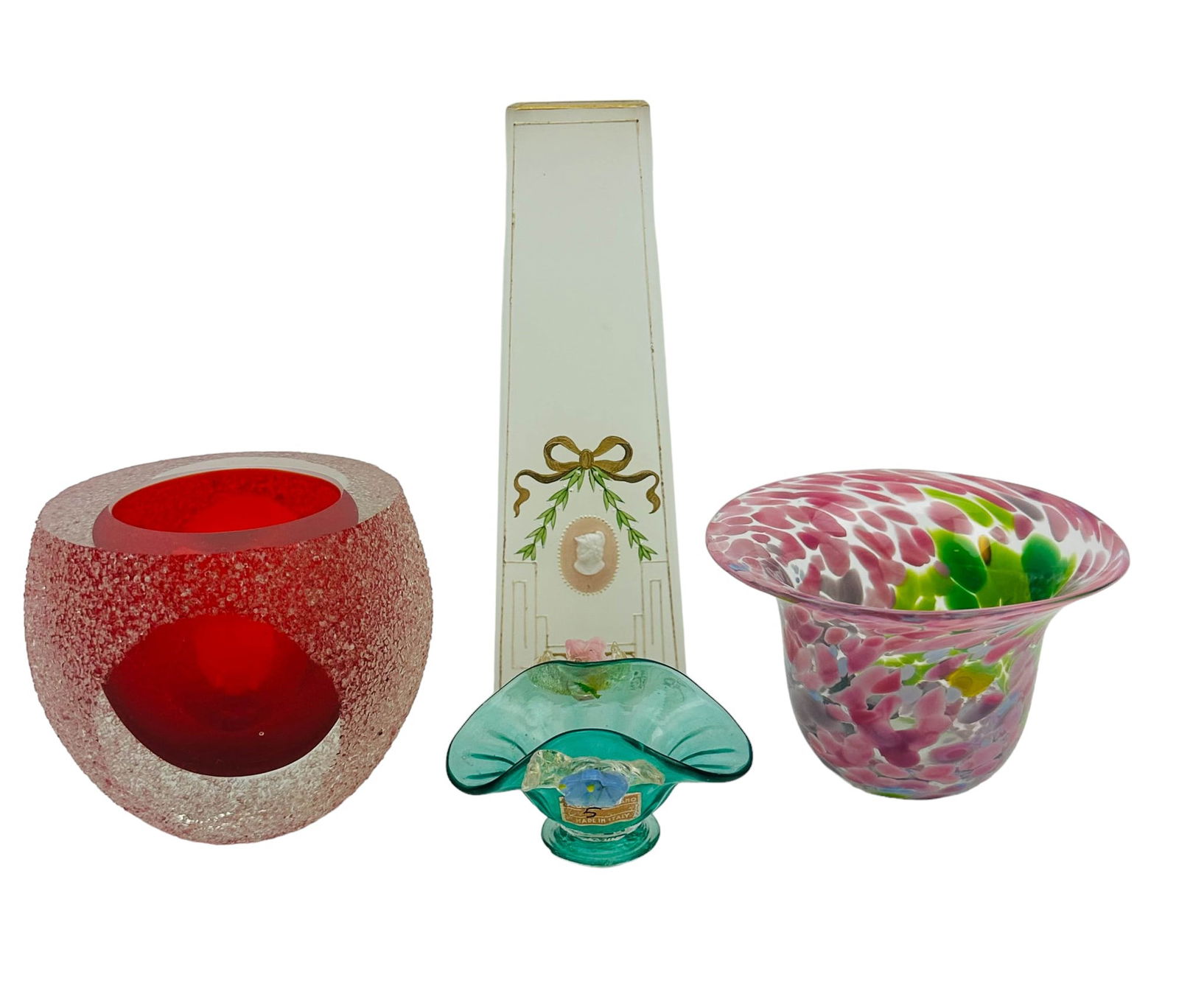 Kosta Boda Seguso Murano Riedel Bowl Vase 4pc LOT (1 of 6)