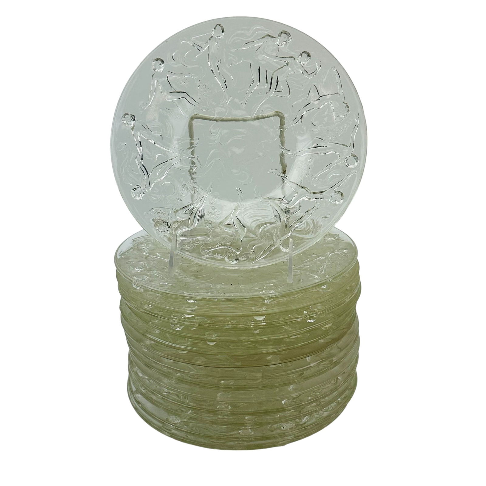 Consolidated Glass Martele Nudes Salad Plates 14pc (1 of 5)