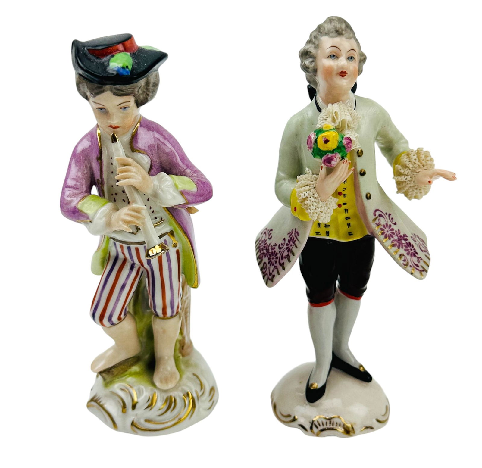 Antique German Porcelain Figural Statues 2pc LOT (1 of 4)