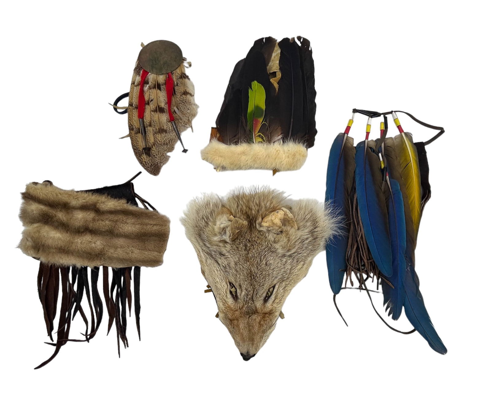 American Indian Leather Feather Animal Loin Cloth (1 of 12)