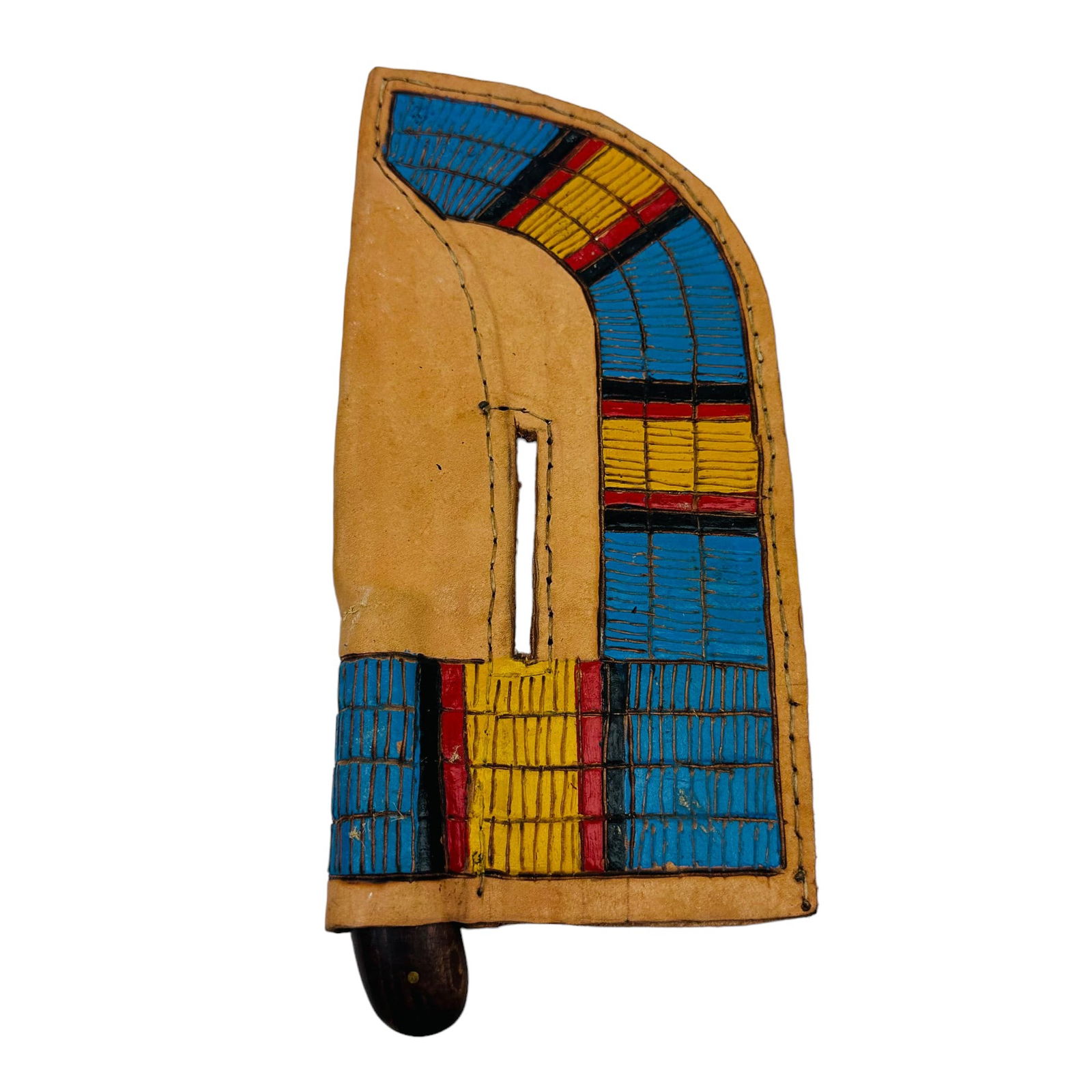 Native American Indian Hide Leather Sheath w Knife (1 of 3)