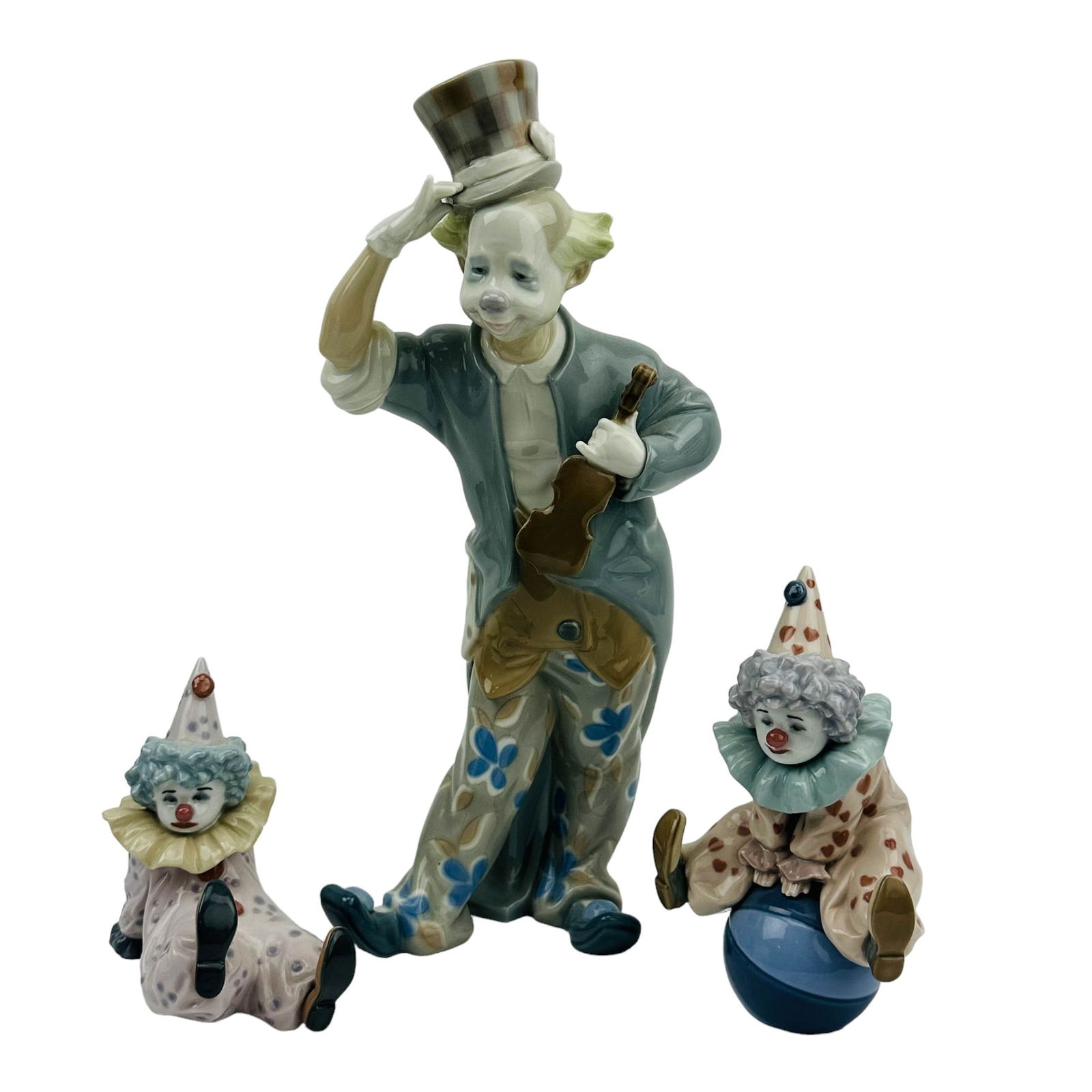 Lladro Spain Clown Porcelain Figurines ESTATE LOT (1 of 5)