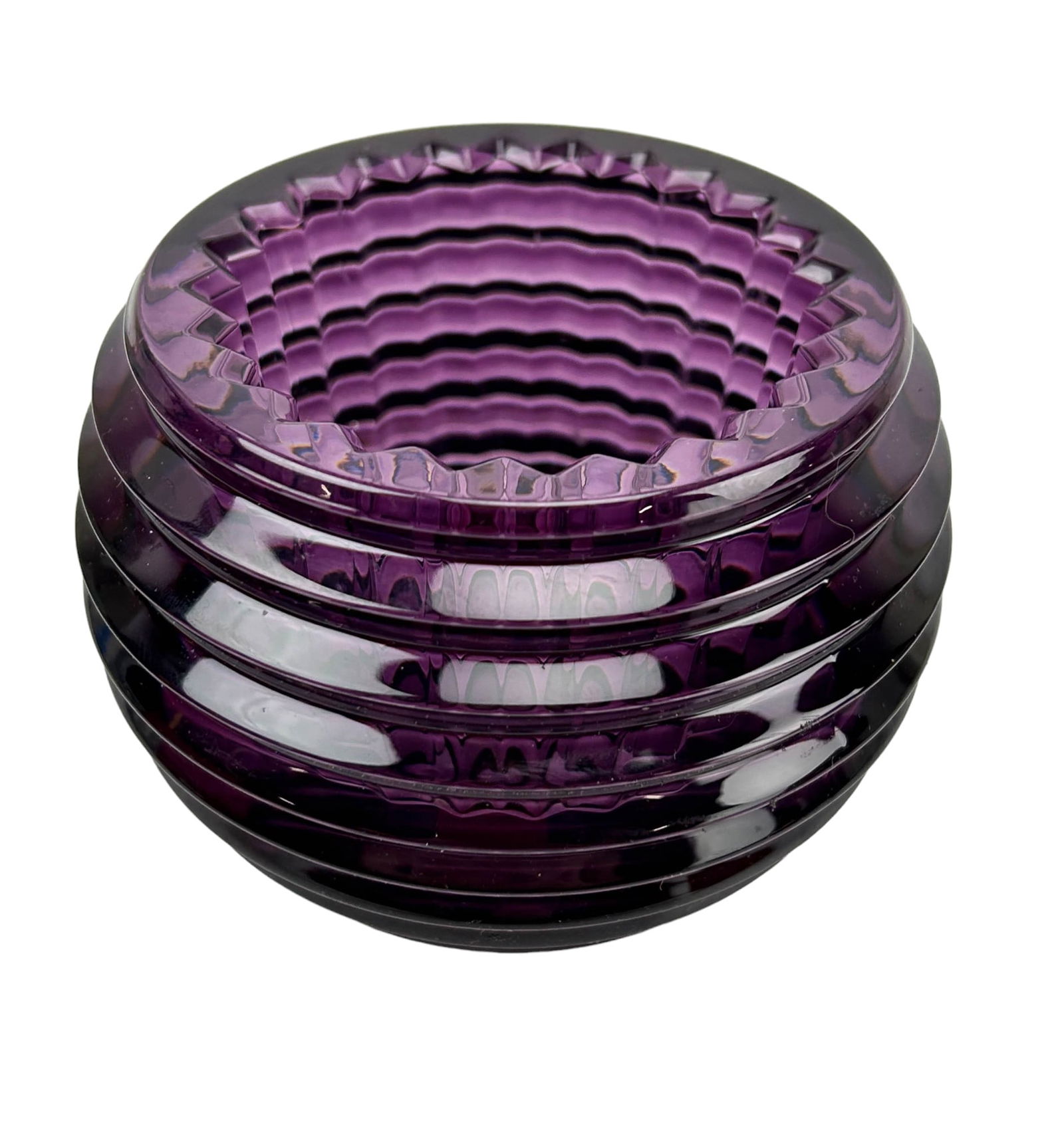 Baccarat Amethyst Purple Eye Crystal Votive w/ Box (1 of 5)