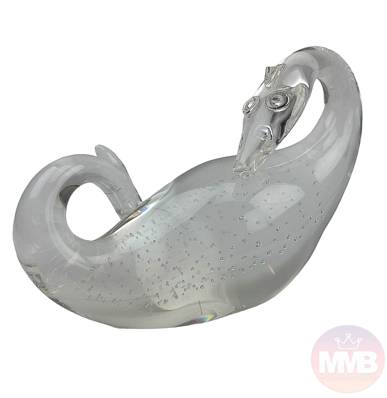 Steuben Crystal Dragon Sea Serpent Glass Sculpture (1 of 6)