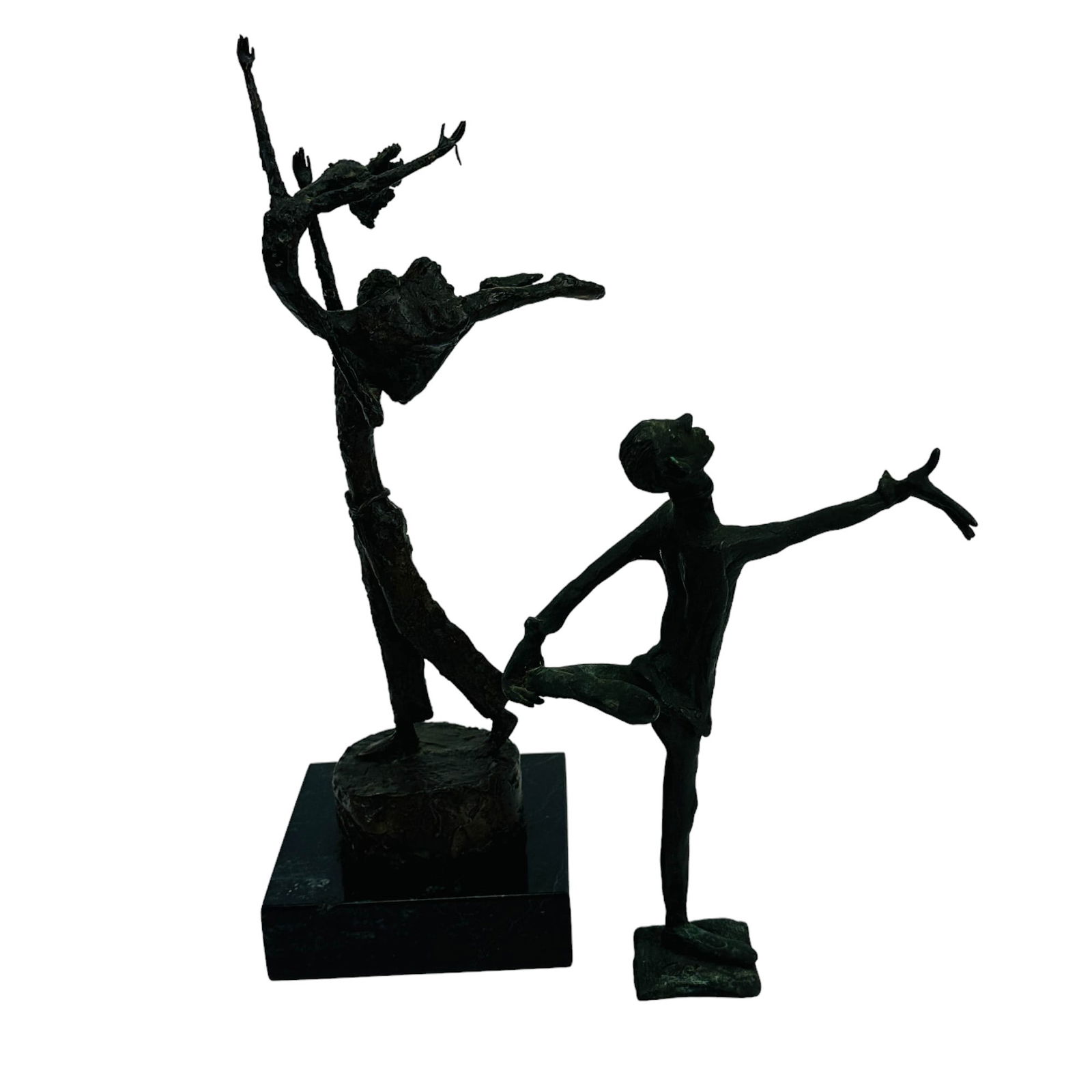 Bronze Giacometti Style Figural Abstract Statues (1 of 4)