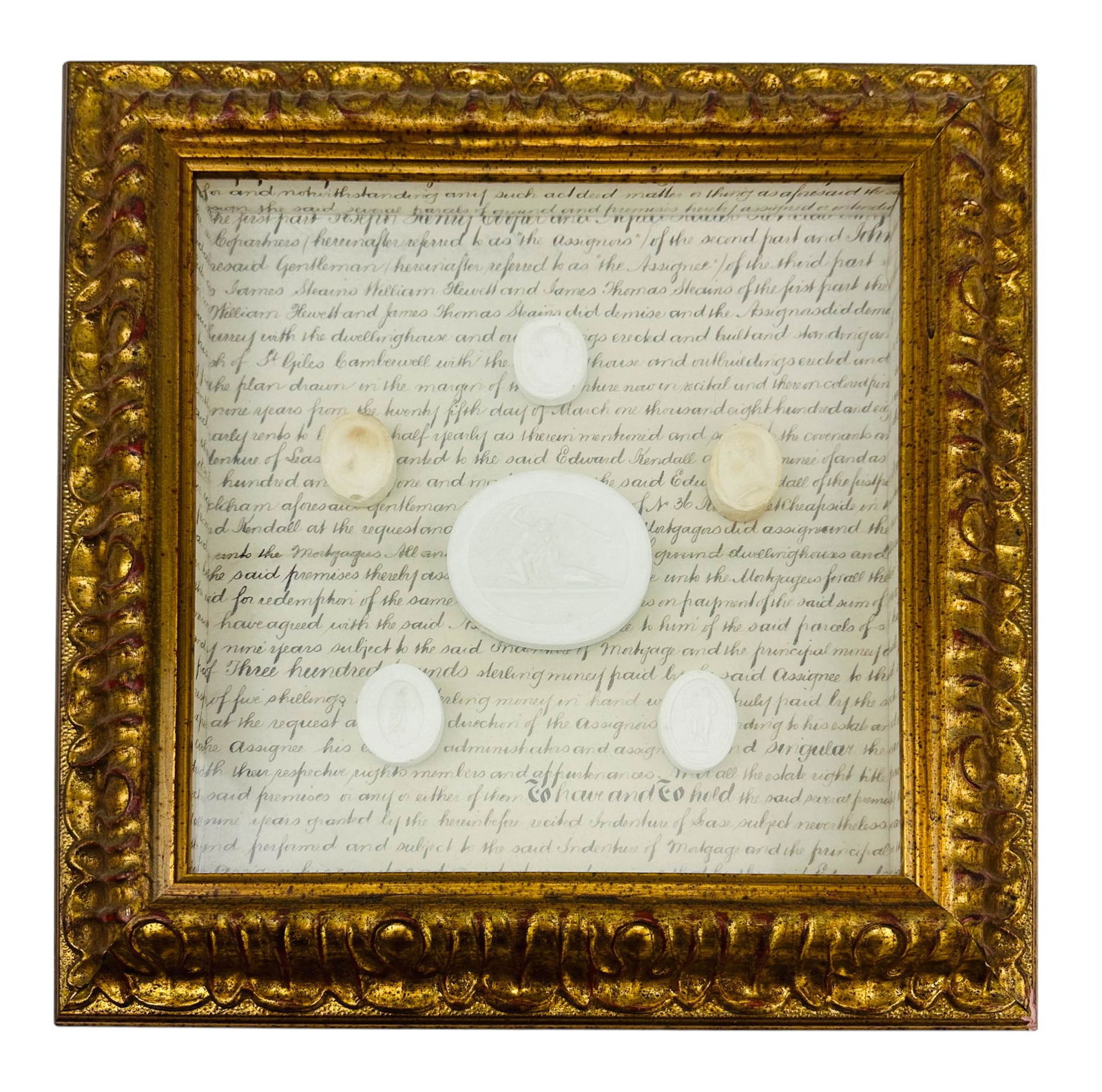 Intaglio Plaster Cameo & Wax Seal Shadowbox LOT (1 of 6)