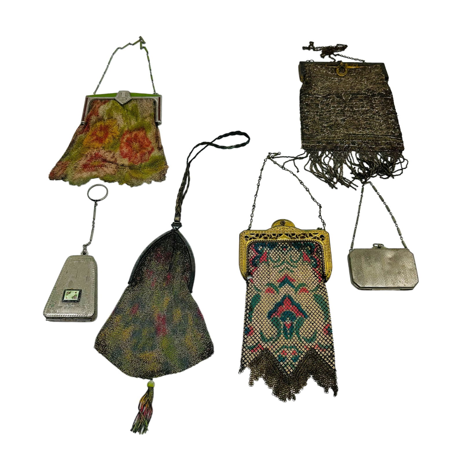 Whiting Davis Elgin Art Deco Mesh Coin Purse 6pc (1 of 5)