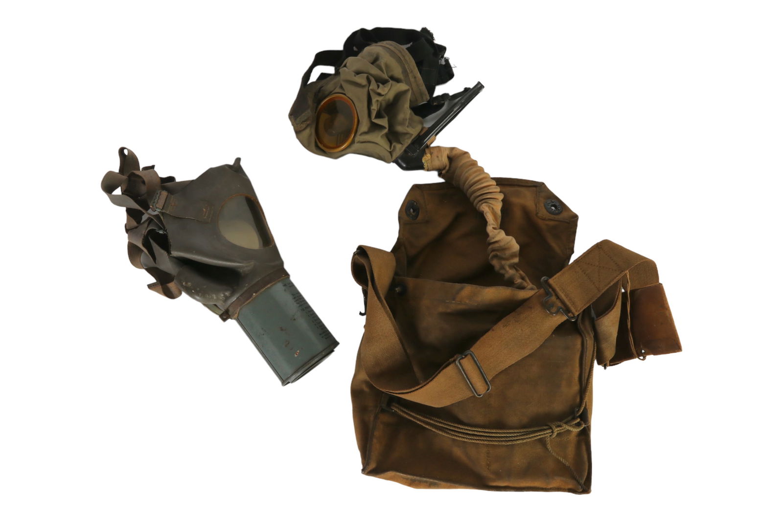 World War II Military Chemical Weapon Gas Mask LOT (1 of 5)