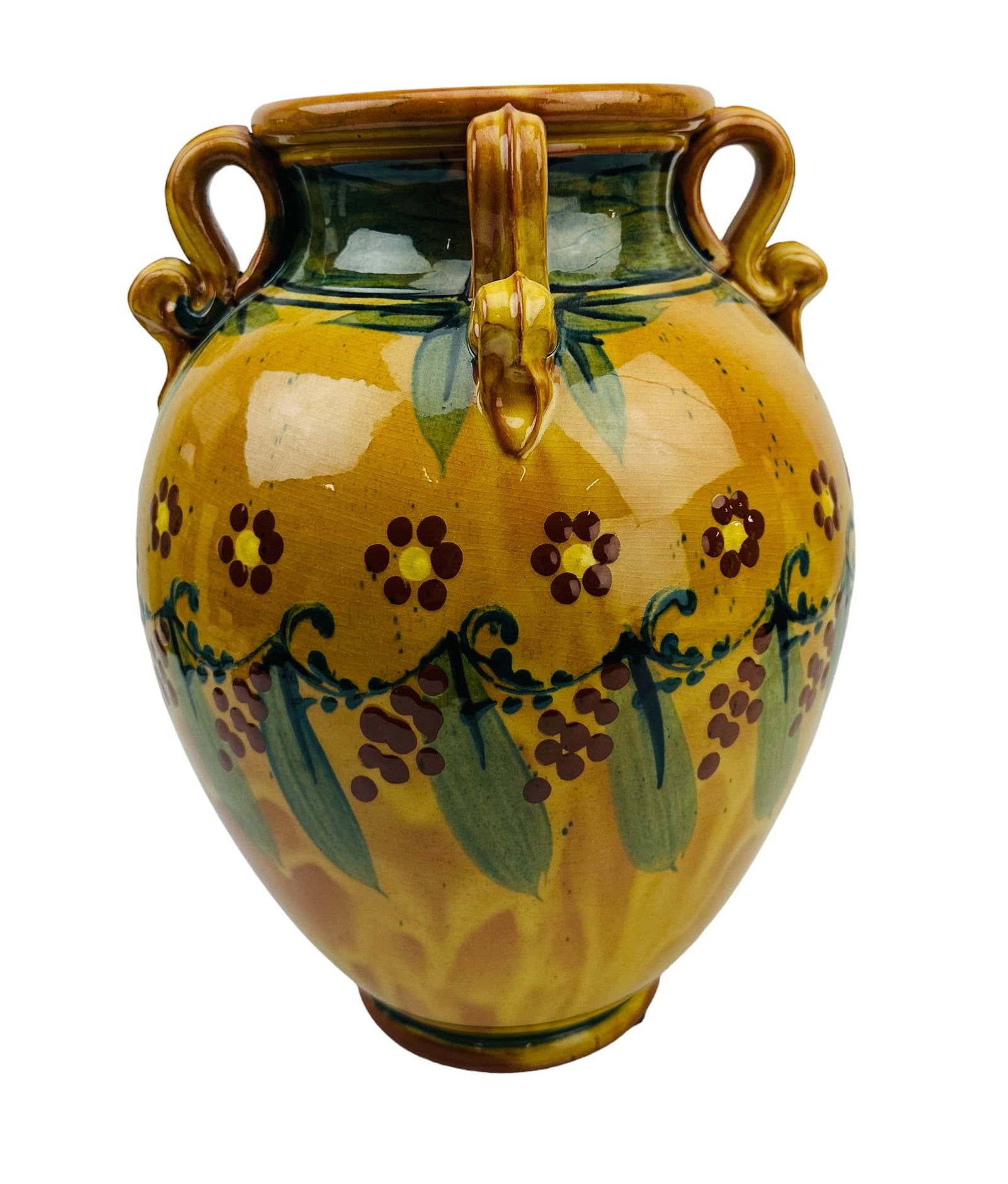 Fan Fan Corsica Terraghja Ceramic Vessel Vase 12" (1 of 5)