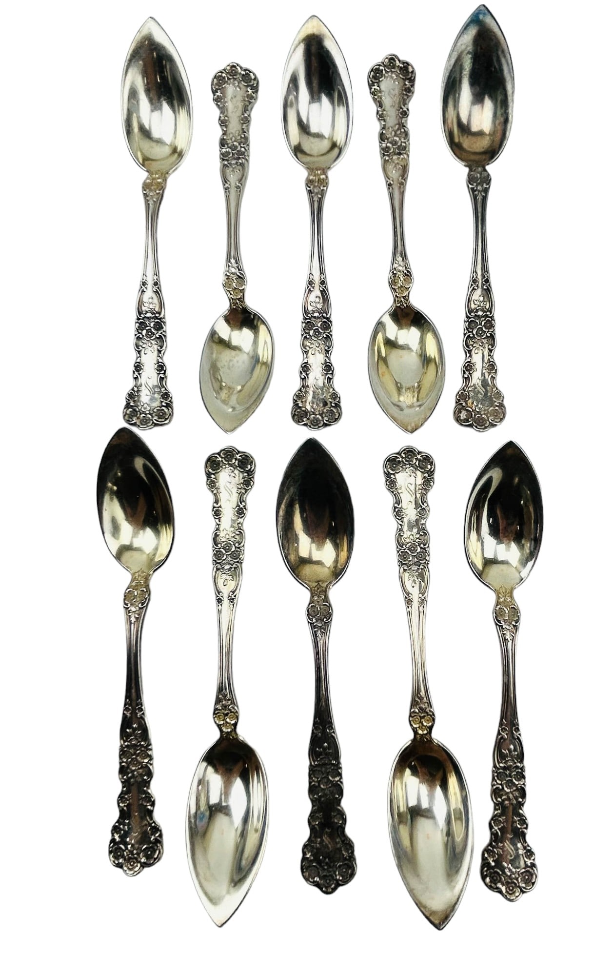 Gorham Buttercup Sterling Grapefruit Spoons 10pc (1 of 4)