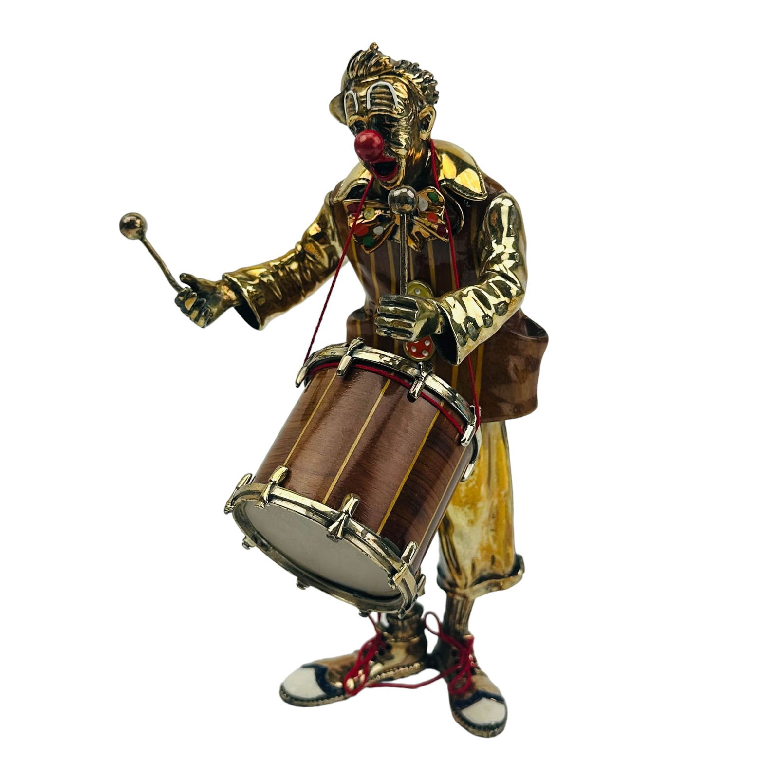 Angini b1946 Gilt Sterling Enamel Clown Sculpture (1 of 4)