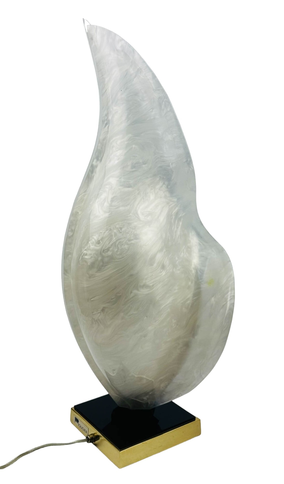 Rougier Mid Century Pearlescent Acrylic Lamp WORKS (1 of 4)