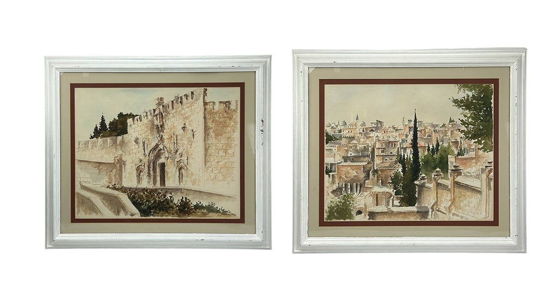 Hanan Milner Architectural Landscape Watercolors (1 of 7)