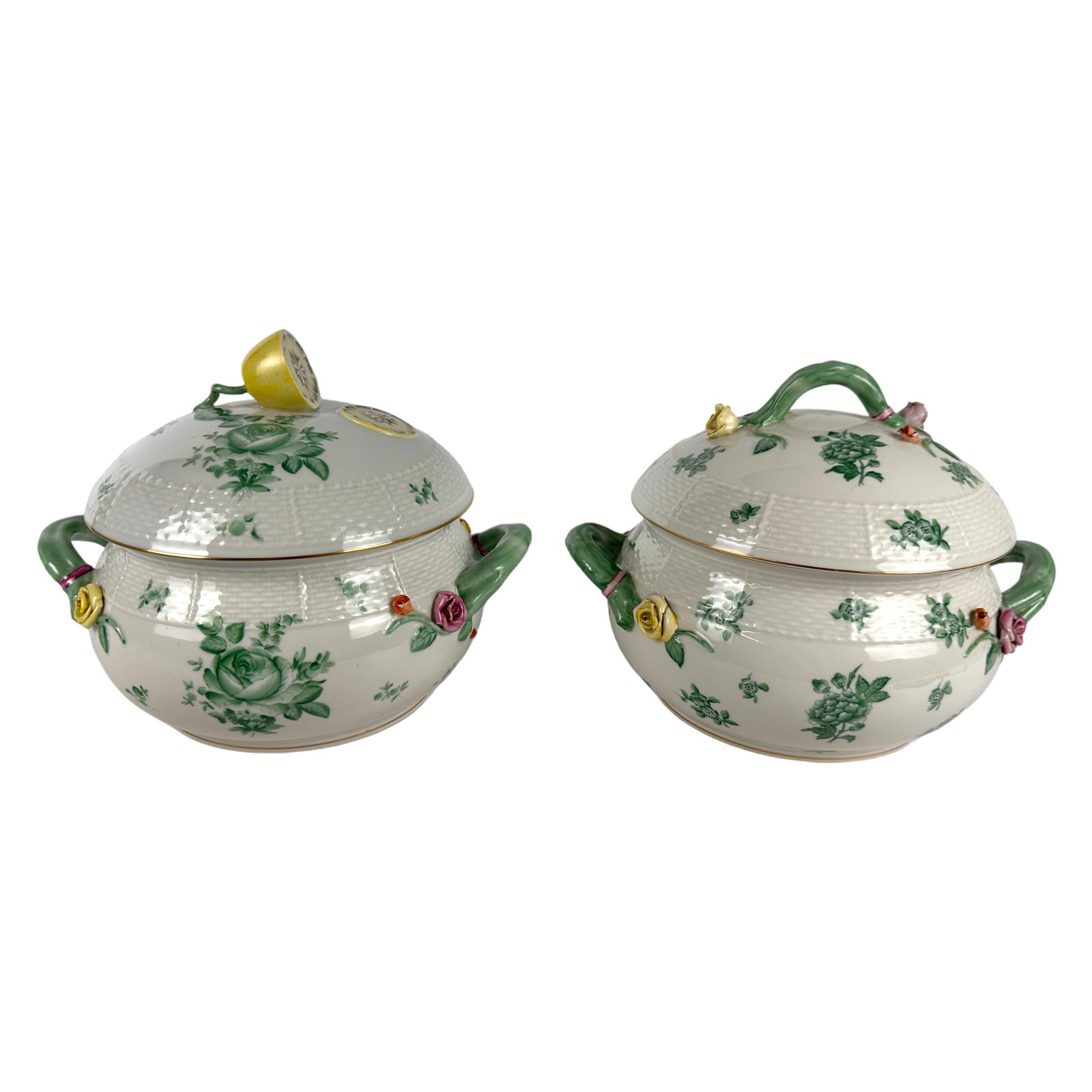 Herend Porcelain Green Chinese Bouquet Tureens LOT (1 of 7)