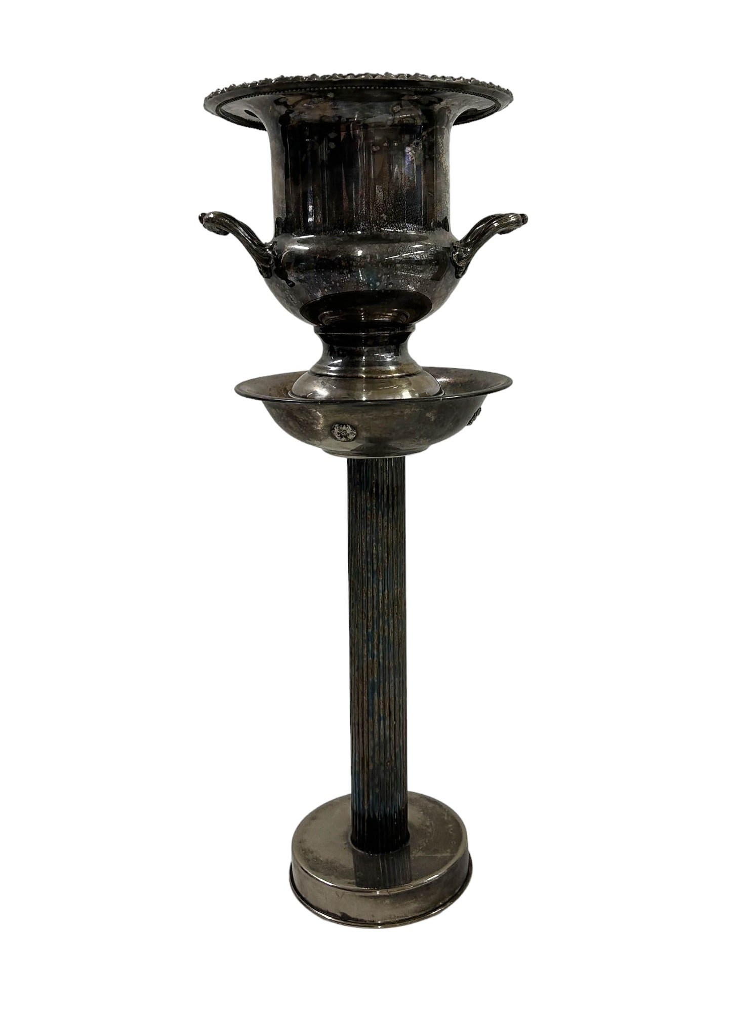 Art Deco Silver Plate Champagne Ice Bucket w Stand (1 of 5)