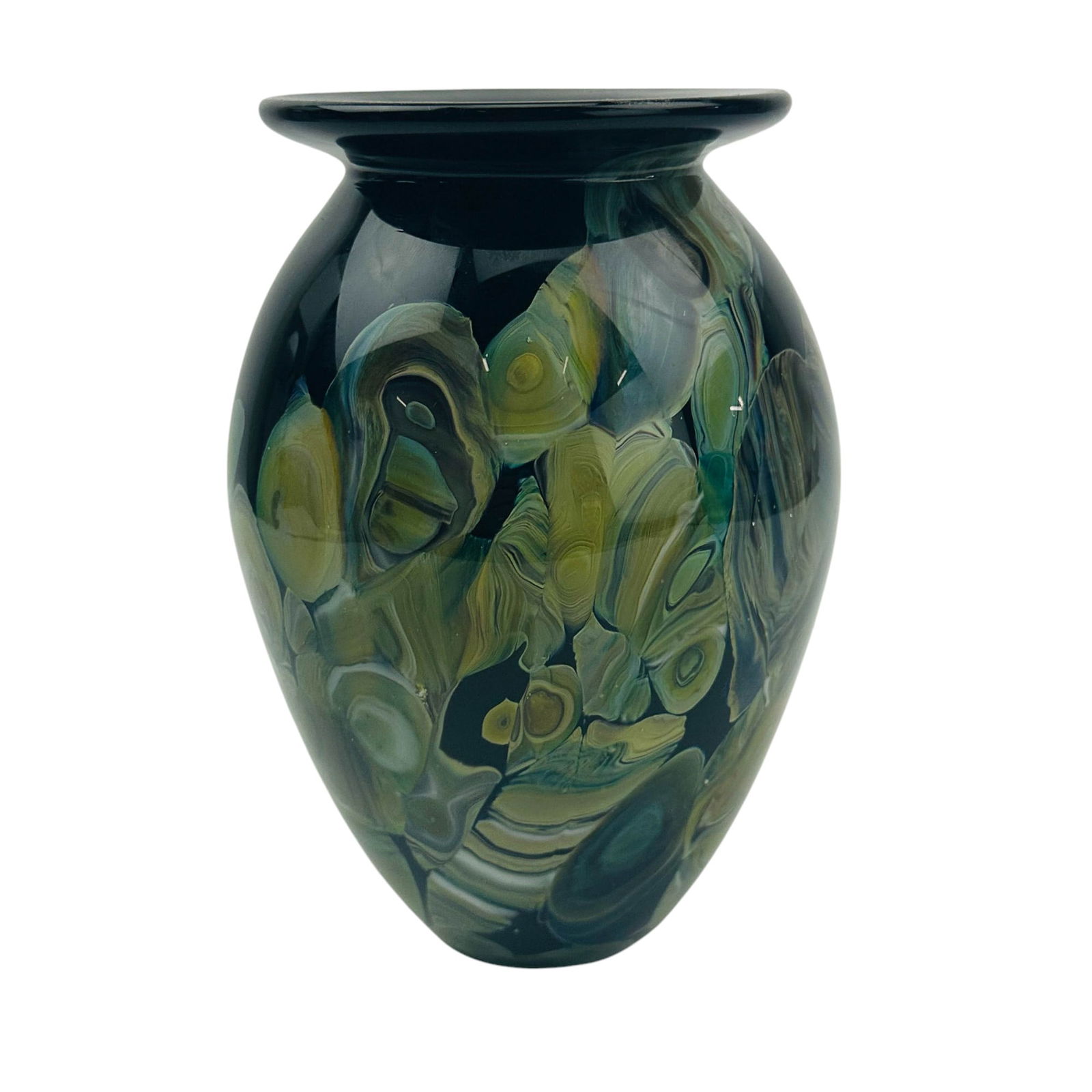 Eickholt Studio Blown Cased Art Glass Signed Vase (1 of 4)